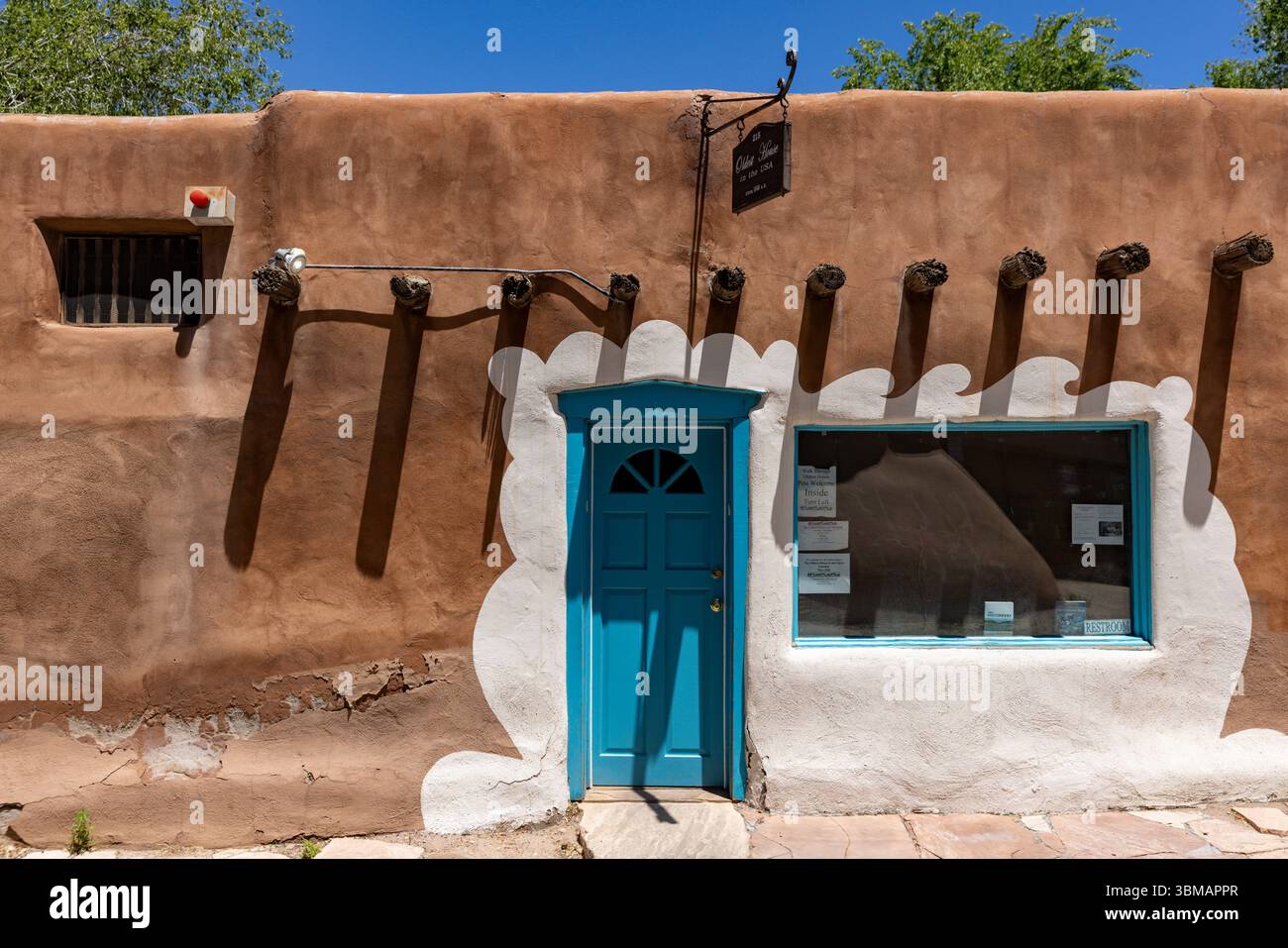 La maison de la rue de Vargas est connue comme la plus ancienne maison et est une maison historique à Santa Fe, Nouveau-Mexique qui est considéré comme l'un des plus anciens bâtiments i. Banque D'Images