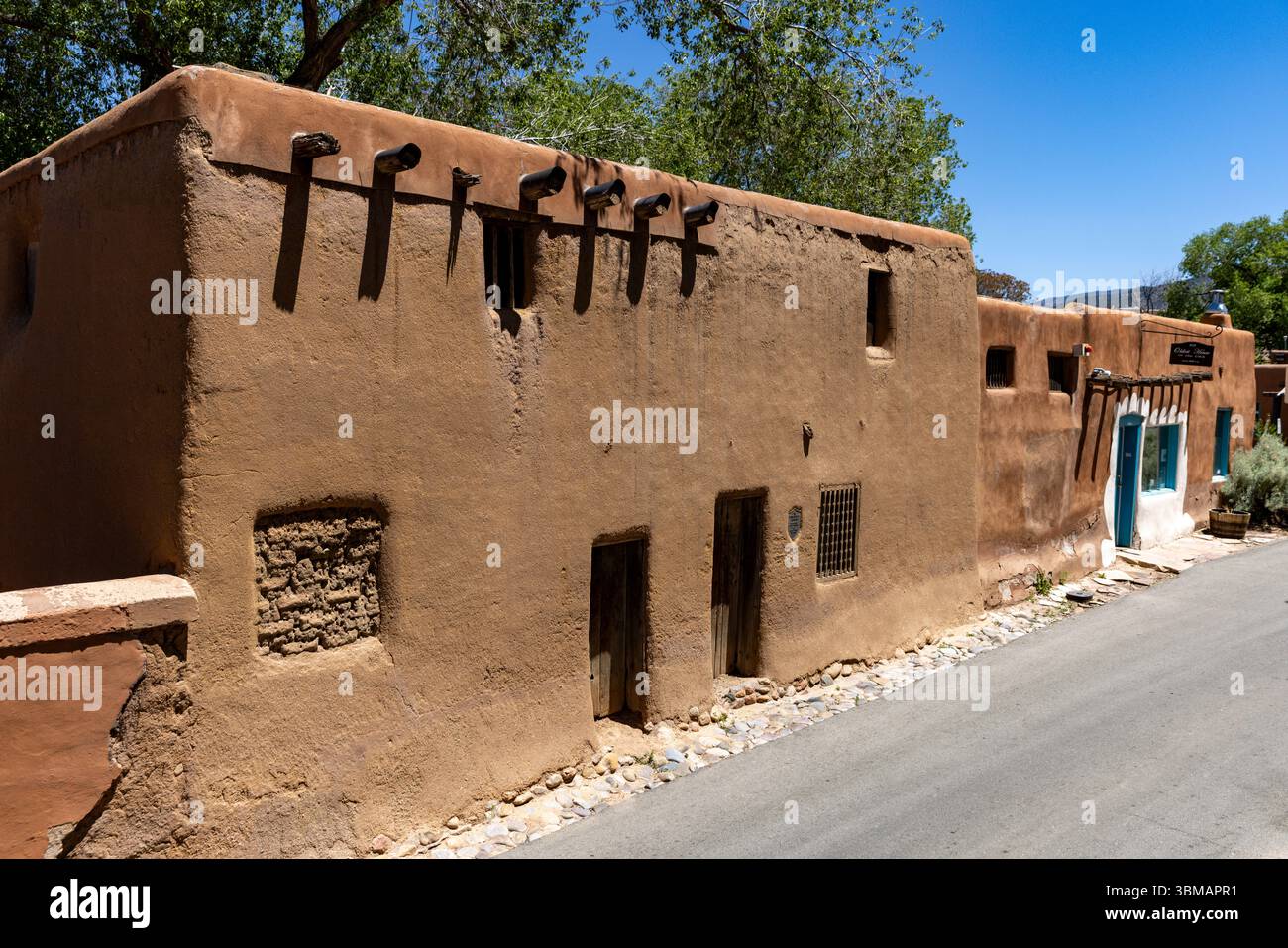 La maison de la rue de Vargas est connue comme la plus ancienne maison et est une maison historique à Santa Fe, Nouveau-Mexique qui est considéré comme l'un des plus anciens bâtiments i. Banque D'Images