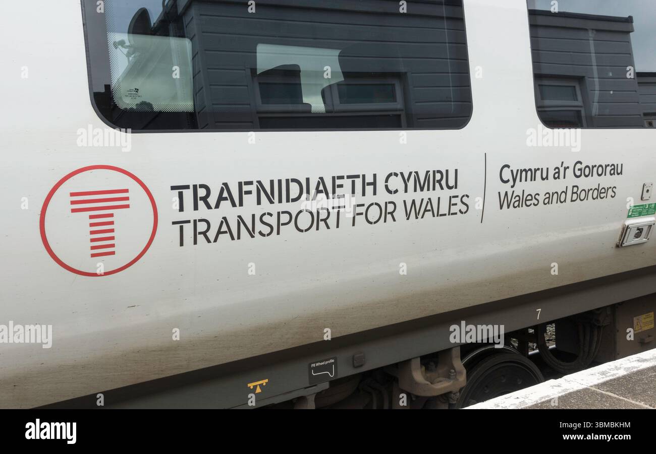Le logo ou l'emblème de transport for Wales, Trafnidiaeth Cymru, Banque D'Images
