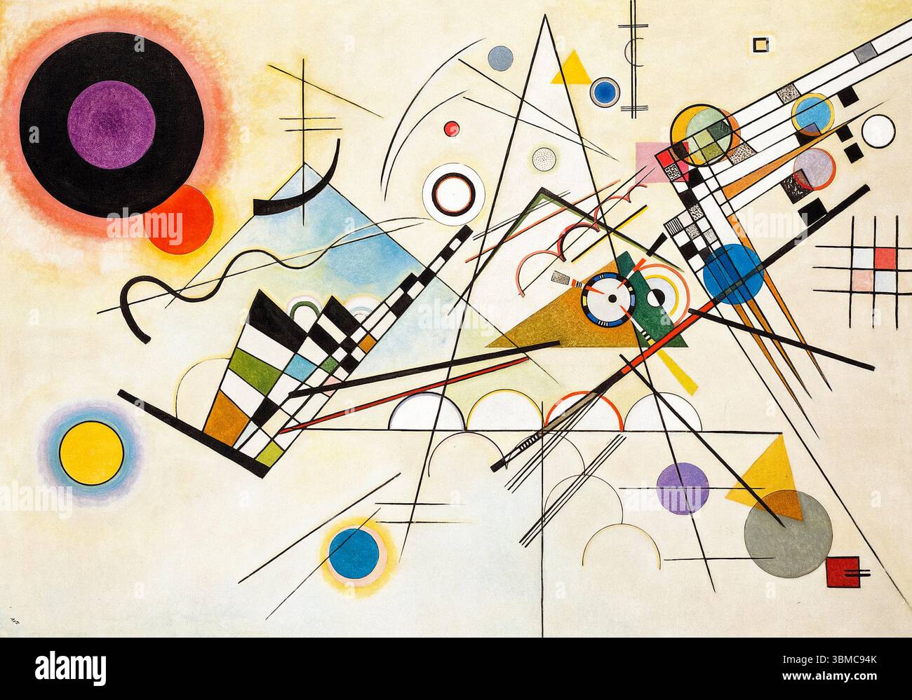 Wassily Kandinsky, composition VIII, peinture abstraite à l'huile sur toile, 1923 Banque D'Images