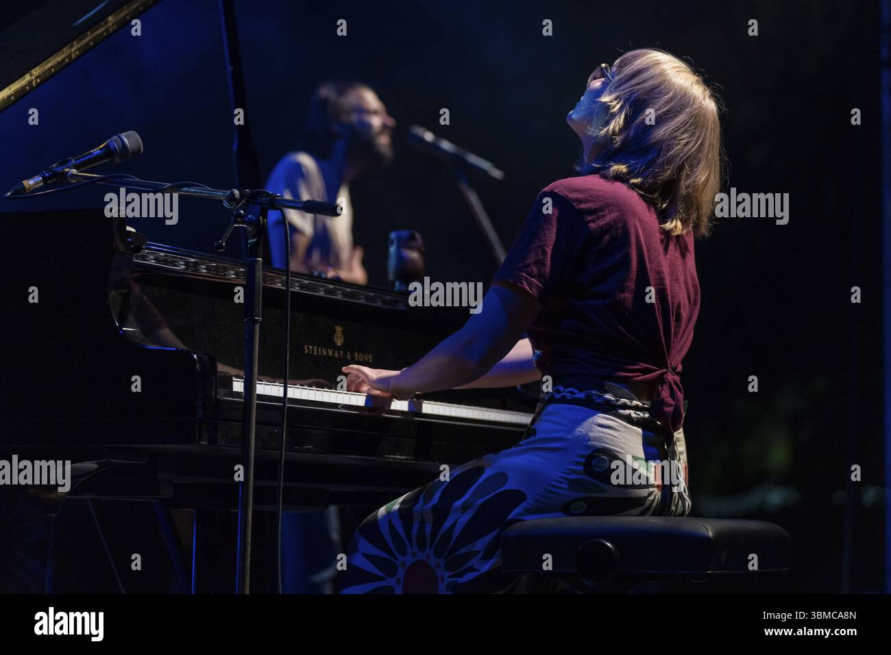 Salvador Sobral et Ede, Lune en vers, consolation, Sant Joan, Majorque, îles Baléares, Espagne, Europe Banque D'Images