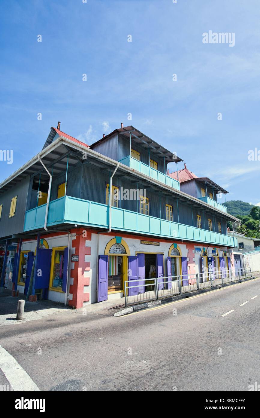 Mahé Seychelles 29.05.25 bâtiment d'importation Jivan, situé au coeur de Victoria Banque D'Images