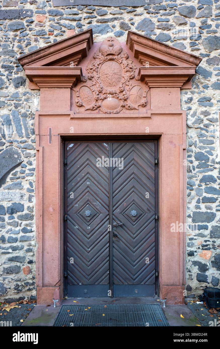 Schiffenberg BEI Gießen, Augustiner Chorherren-Stift, Nordseite der Komturei, Portal Banque D'Images