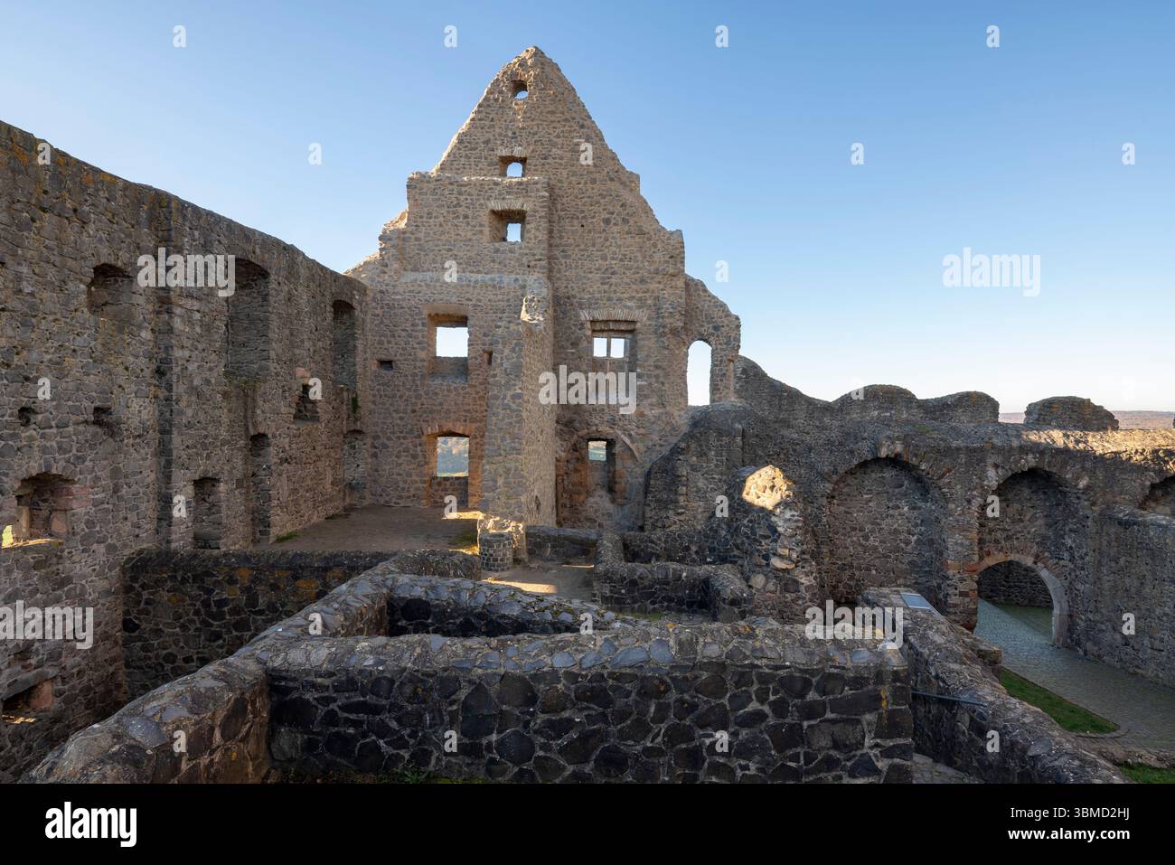 Krofdorf-Gleiberg BEI Gießen, Burg Gleiberg, ruine des Palas Banque D'Images