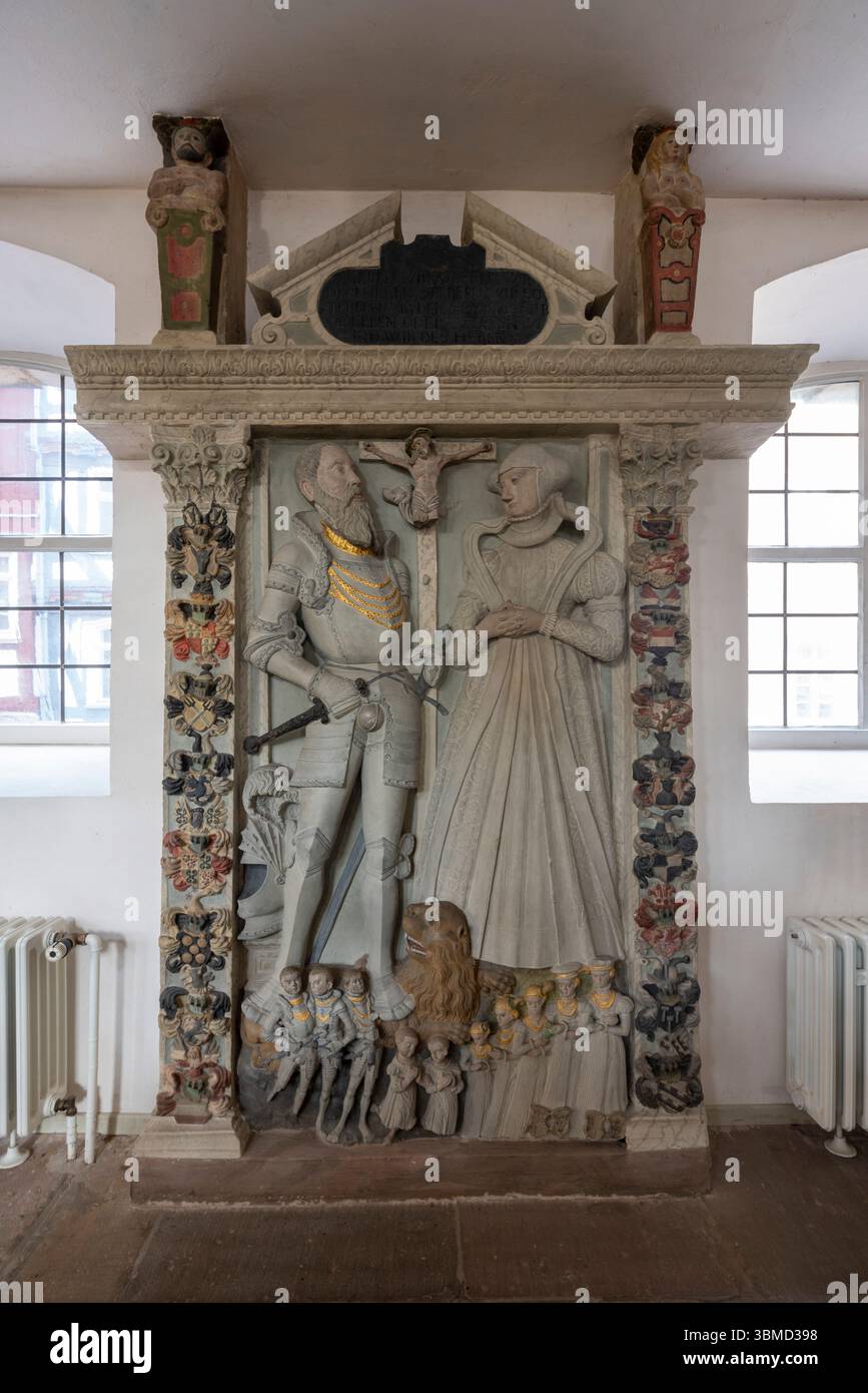 Lauterbach, ev. Stadtkirche 1763-1767, Epitaph der Familie Riedesel zu Eisenbach Banque D'Images