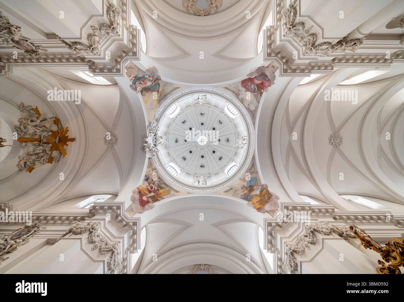 Fulda, Domkirche composé Salvator, Vierung, Blick in die Kuppel Banque D'Images