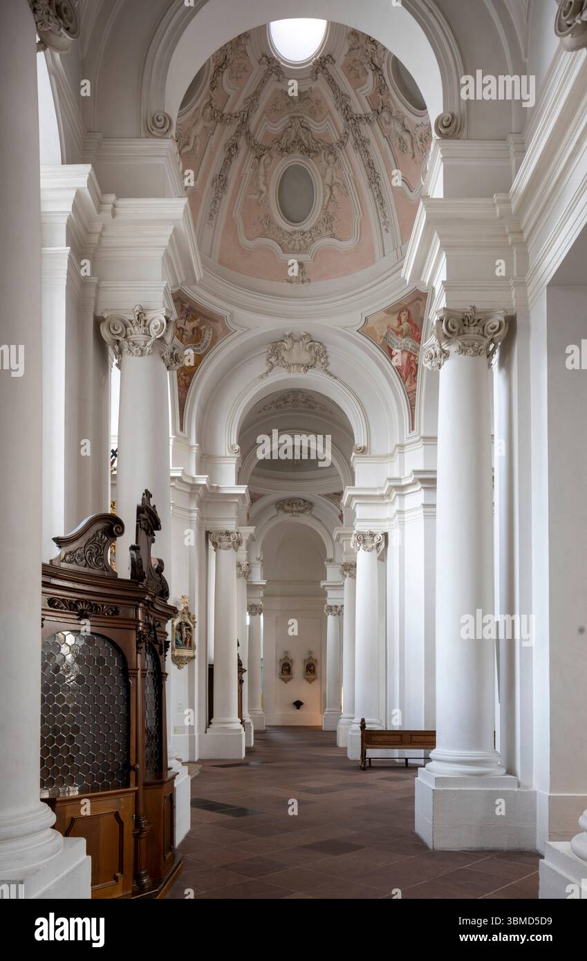 Fulda, Domkirche composé Salvator, Nördliches Seitenschiff, Blick nach Osten Banque D'Images