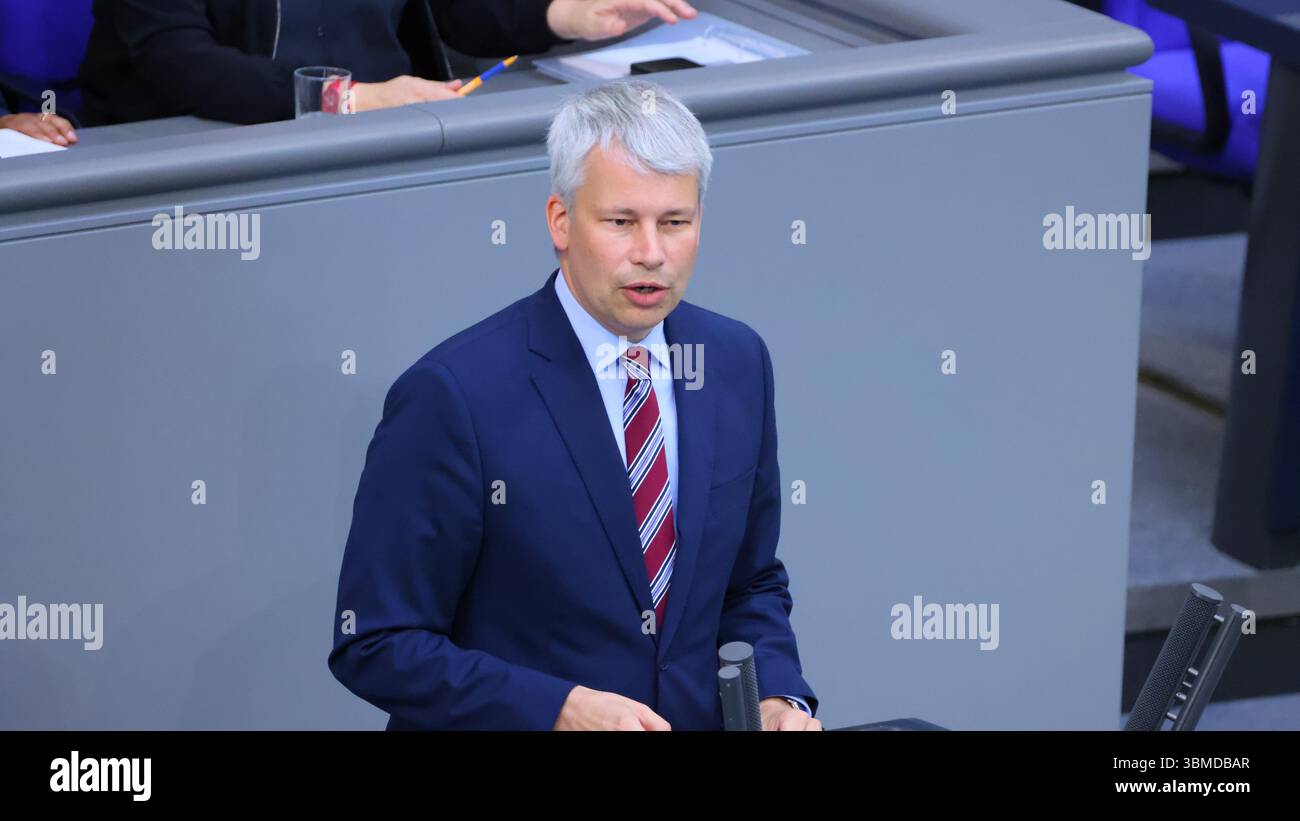 Berlin, Allemagne, 26 juin 2025. Délibérations finales sans débat au Reichstag crédit : Klaus KROENERT/Alamy Live News Banque D'Images