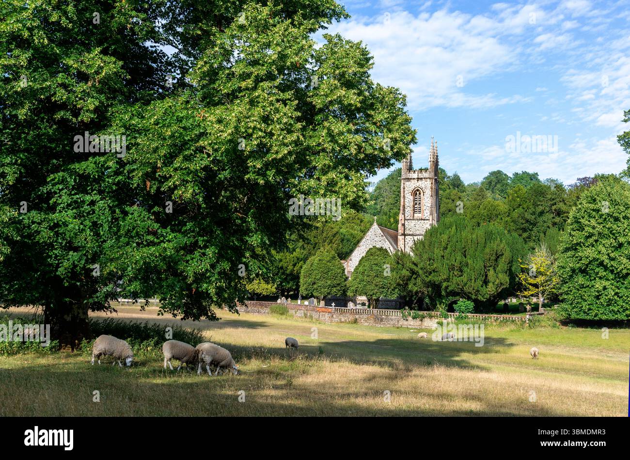 Nicholas' Church,Chawton L'église paroissiale de Jane Austen et où sa mère et sa sœur sont enterrées - Hampshire, Angleterre, Royaume-Uni Banque D'Images