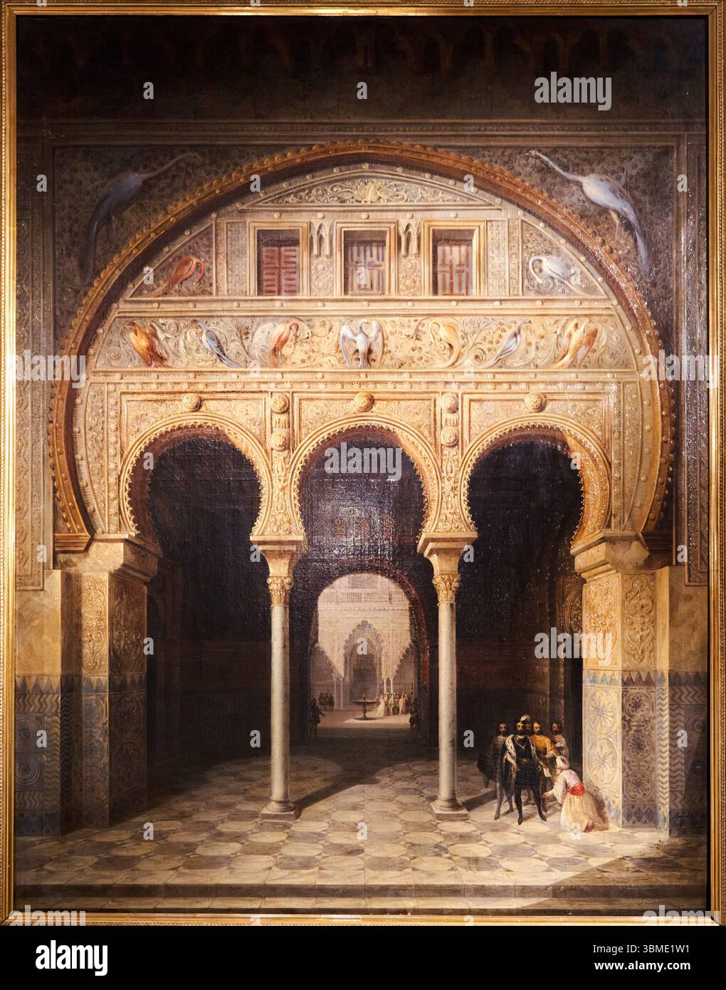 Los Reales Alcázares de Sevilla, les Alcazars royaux de Séville, 1846, MANUEL BARRÓN, Museo del Romanticismo, Musée du romantisme, Madrid, Espagne Banque D'Images