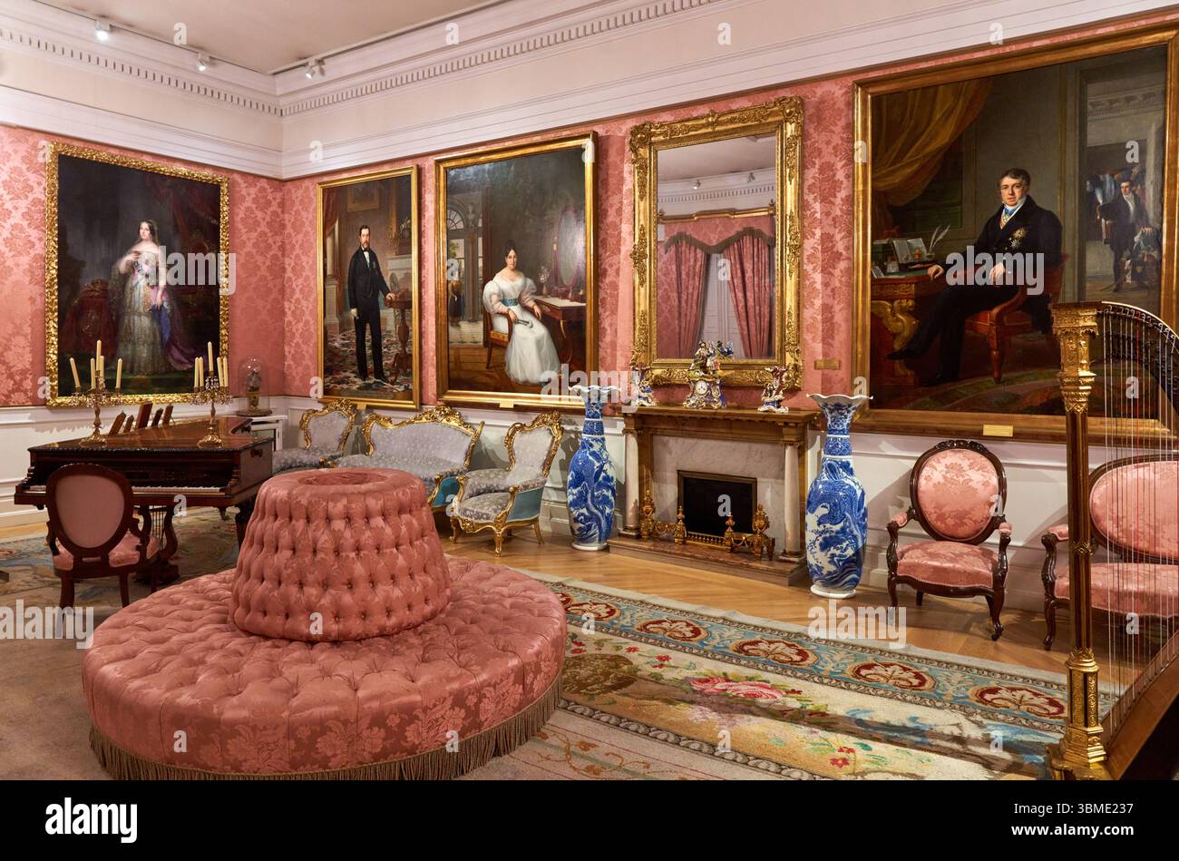 Salón de Baile, salle de danse, Museo del Romanticismo, Musée du romantisme, Madrid, Espagne Banque D'Images