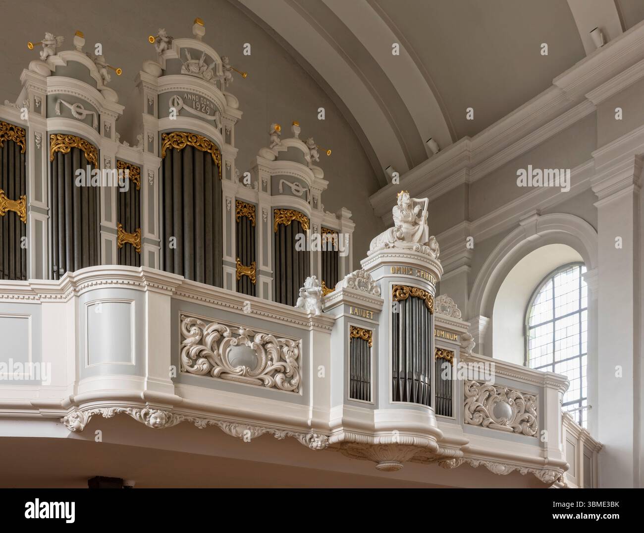 Kirchen im Rhein-Kreis-Neuss, Grevenbroich-Elsen, préparé Stephanus, Blick zur Orgelempore Banque D'Images