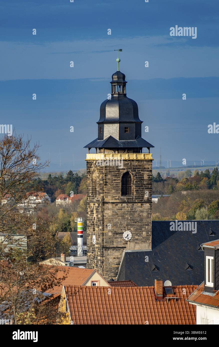 Tour de la Margarethenkirche protestante, Gotha, Thuringe, Allemagne, Europe Banque D'Images