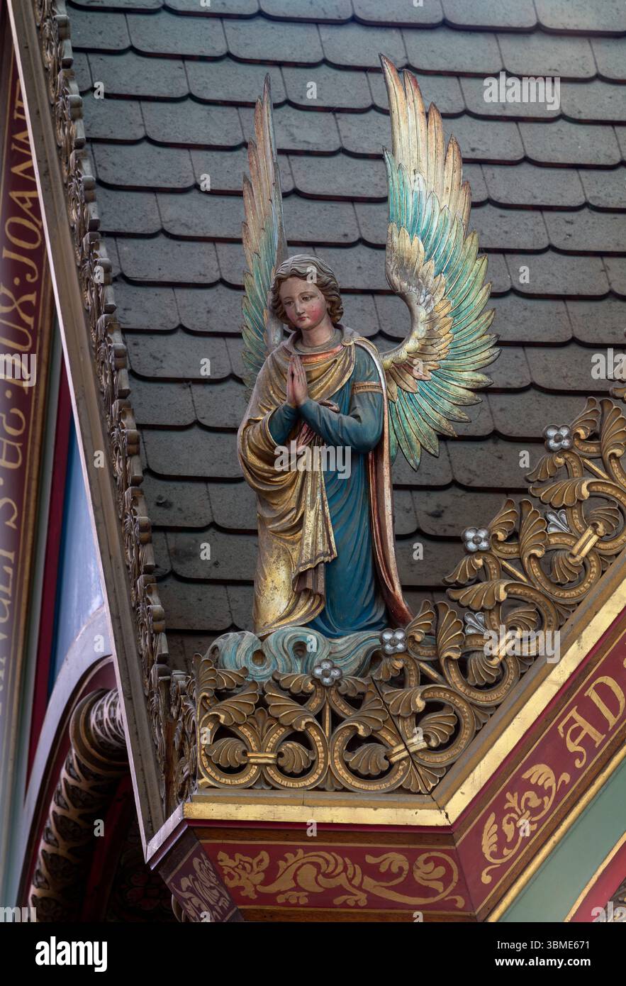 Kirchen im Rhein-Kreis-Neuss, Meerbusch-Lank, préparé Stephanus, Engel auf dem Baldachinautel Banque D'Images
