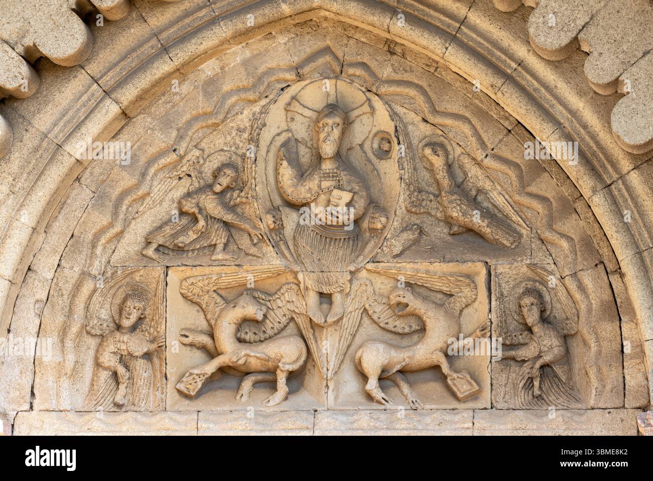 Ganagobie, Prieuré de Ganagobie, Westportal Banque D'Images