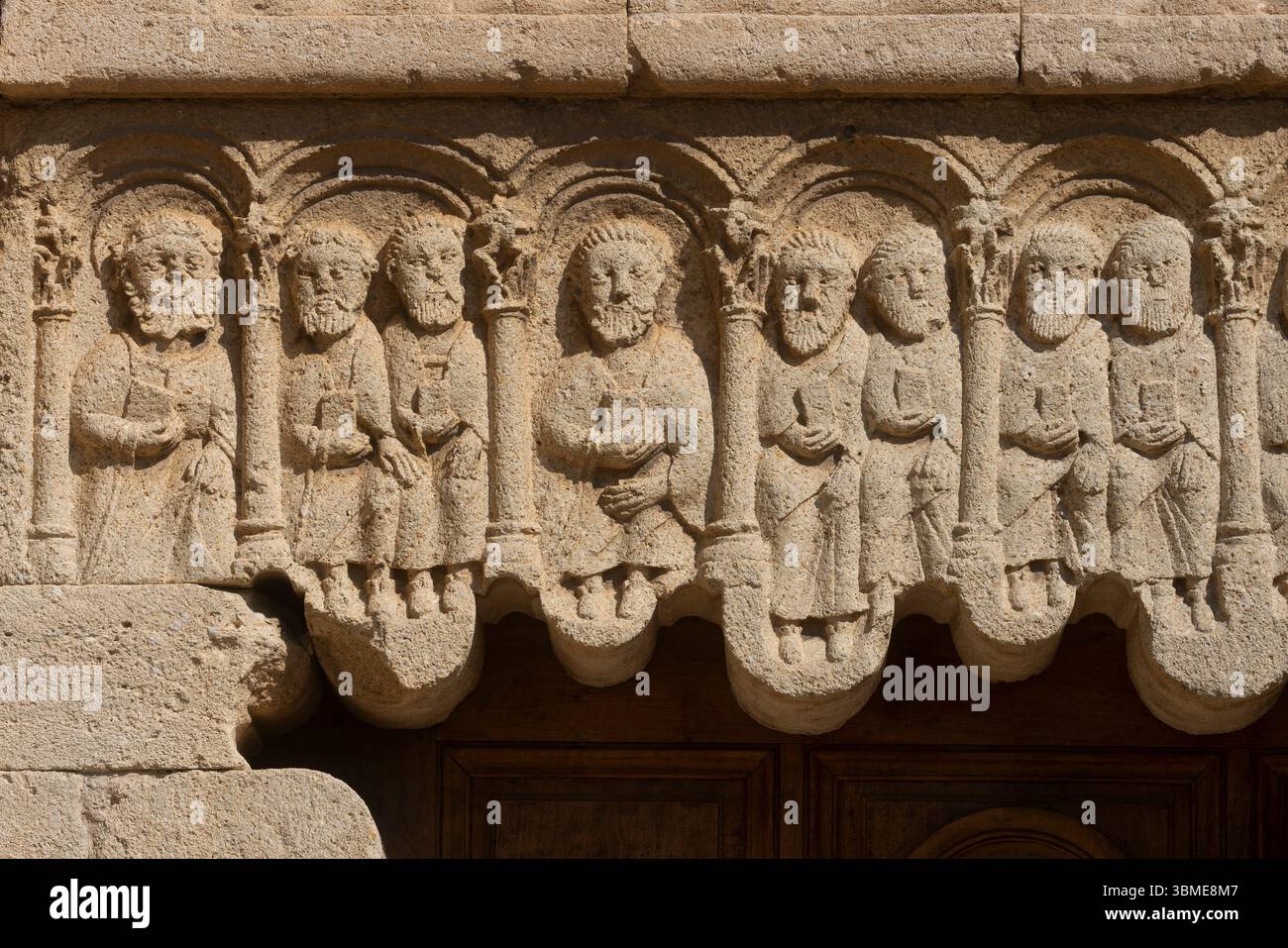 Ganagobie, Prieuré de Ganagobie, Westportal Banque D'Images