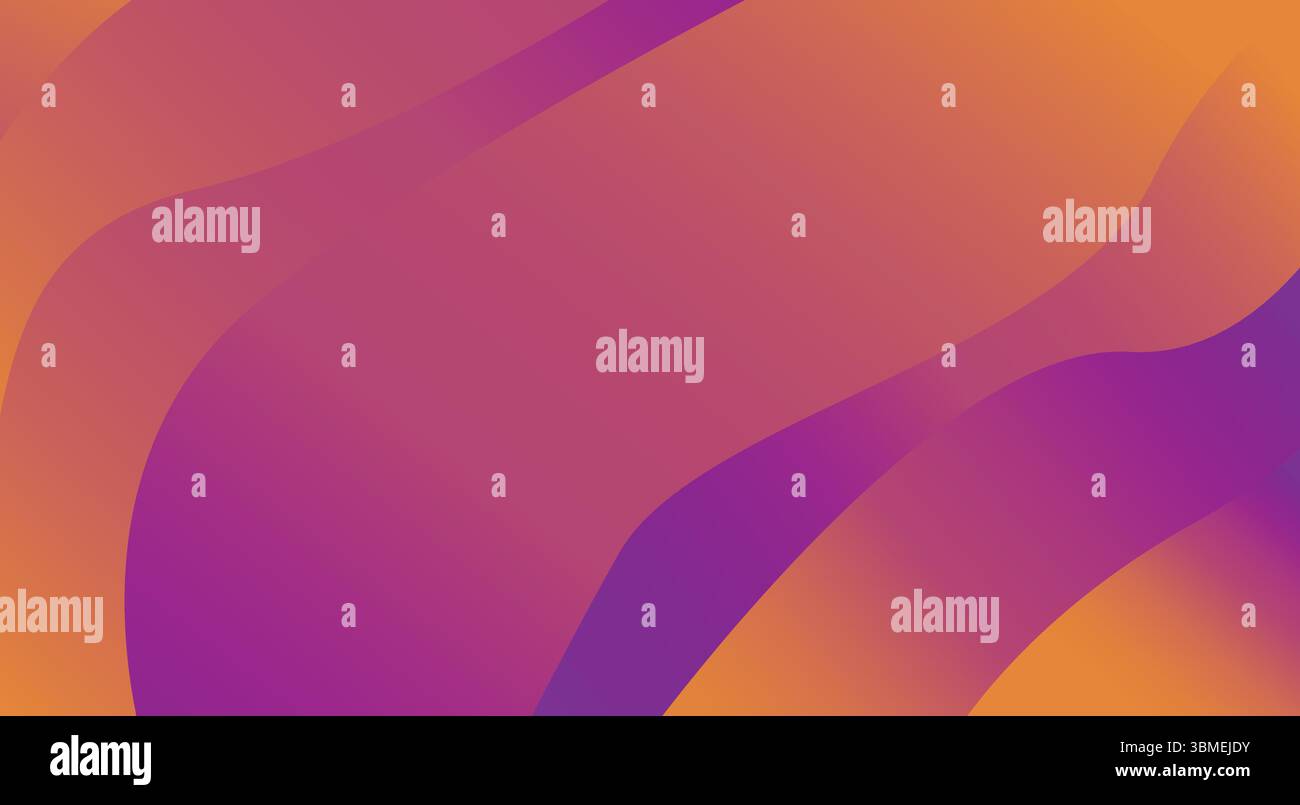 Fond dégradé abstrait avec des formes ondulées violettes et orange Illustration de Vecteur