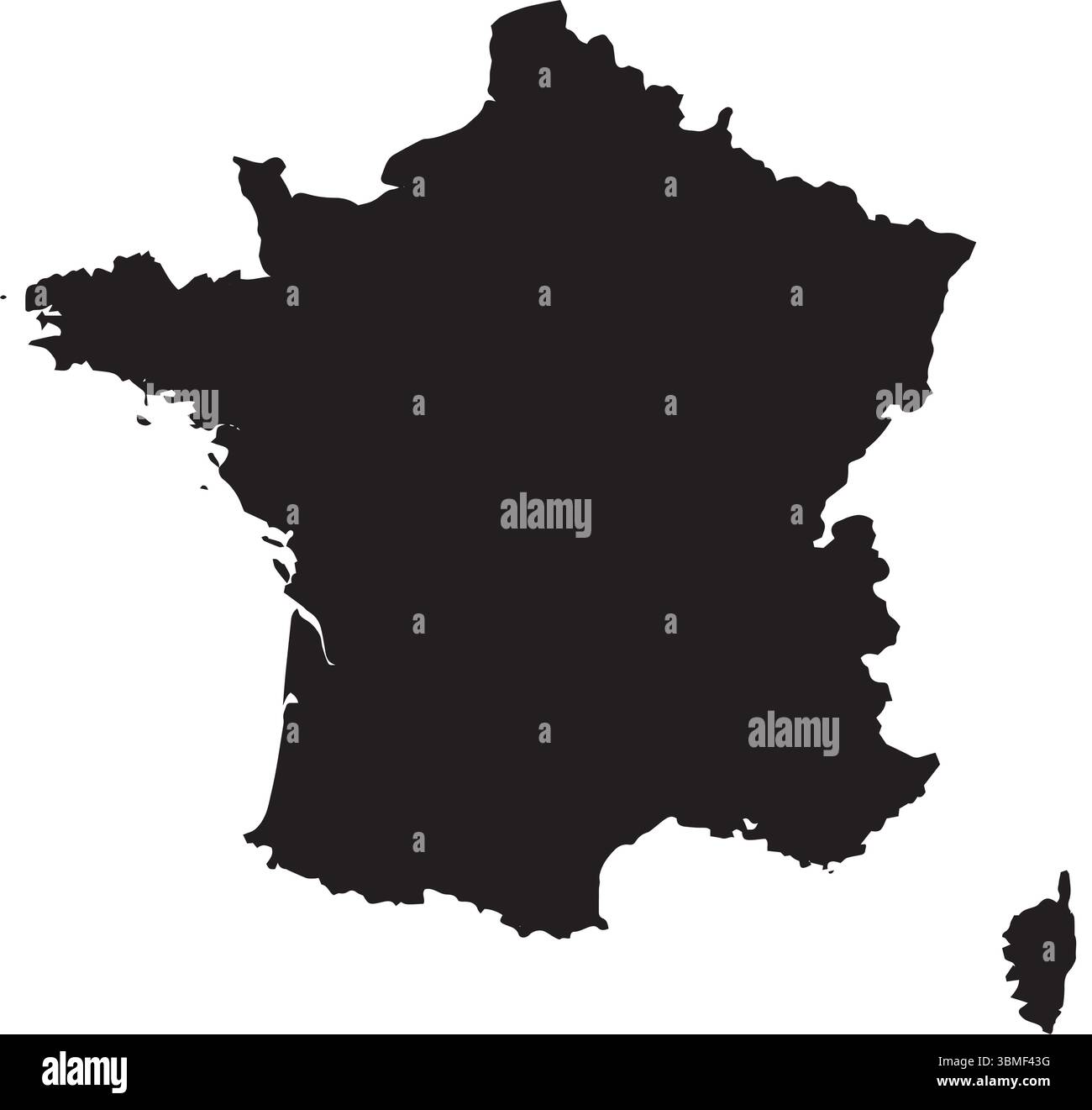 Carte vectorielle de France isolée sur fond blanc Illustration de Vecteur