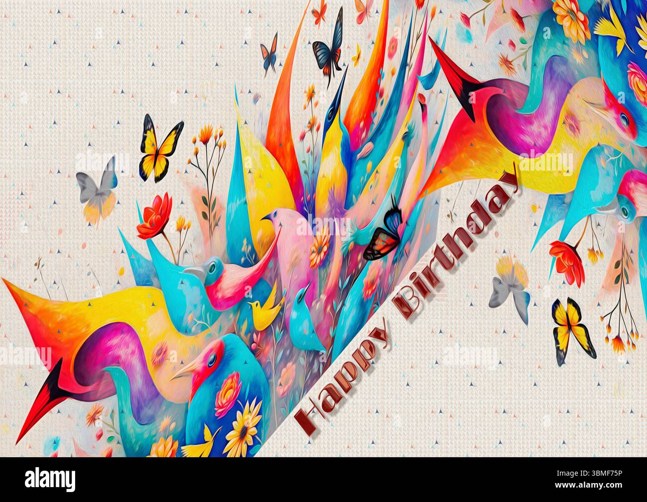 DESIGN DE CARTE D'ANNIVERSAIRE : 'Joyeux anniversaire' (Design by Edmund Nagele FRPS) Banque D'Images