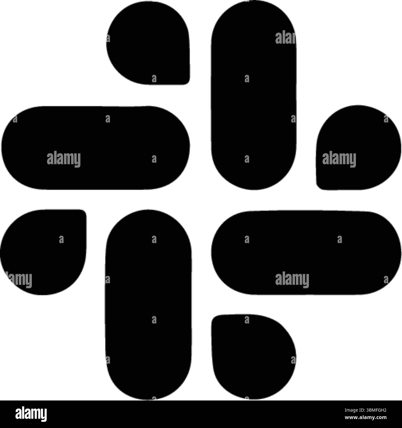 Icône Vector Slack en version noire Illustration de Vecteur