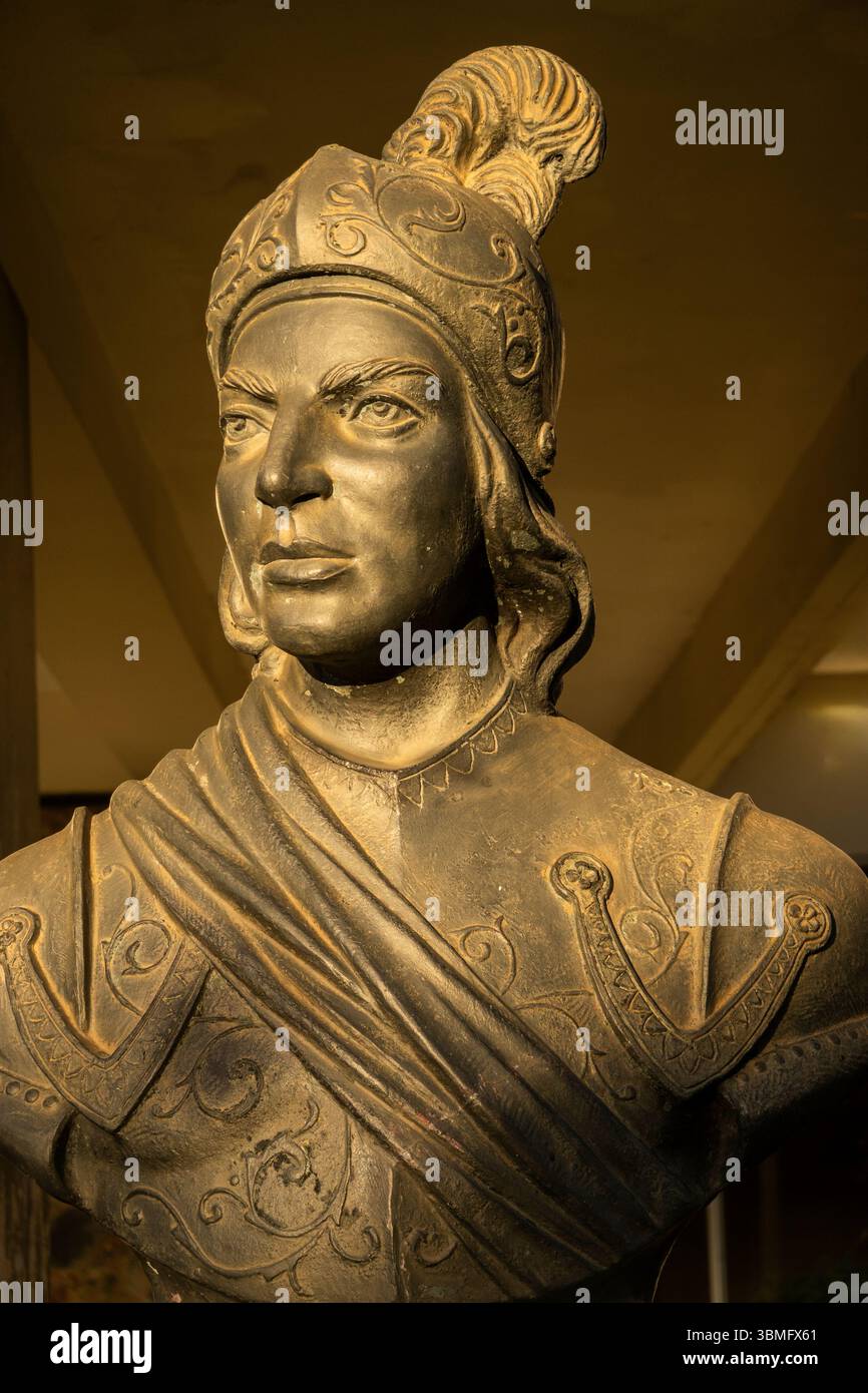 Buste de Don Bartolome Colon statue à Santo Domingo République Dominicaine Banque D'Images