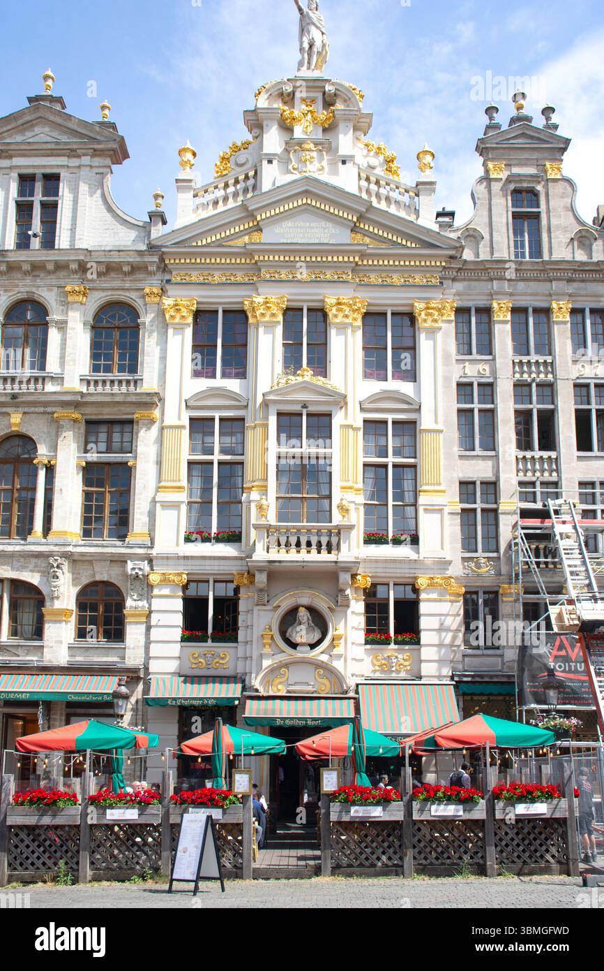 Restaurant de Gulden Boot, Grand-place (Grote Markt), Bruxelles-ville, ville de Bruxelles (Bruxelles), région de Bruxelles-capitale, Royaume de Belgique Banque D'Images