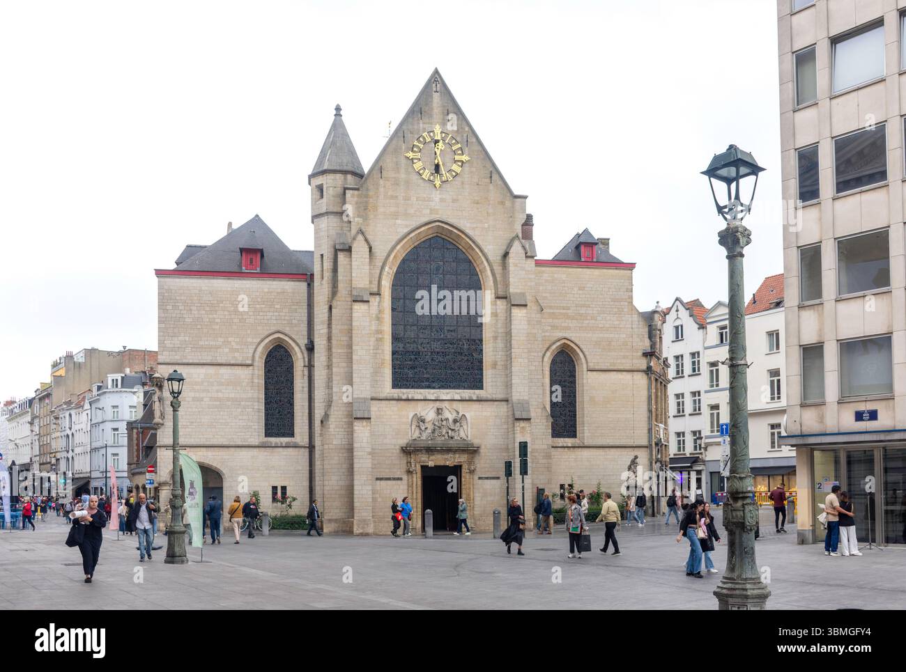 Église catholique Saint-Nicolas Rue du midi, Bruxelles-ville, ville de Bruxelles (Bruxelles), région de Bruxelles-capitale, Belgique Banque D'Images