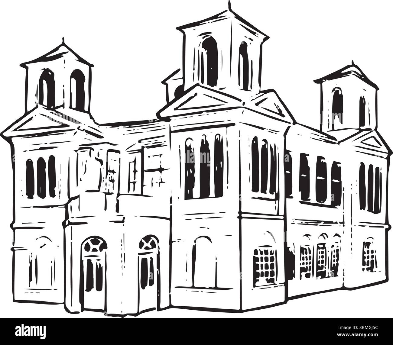 Market House, Kingston upon Thames, Angleterre croquis à l'encre noire et blanche. Élégant bâtiment de style italien. Avec une statue historique de la reine Anne. Illustration de Vecteur Market House, Kingston upon Thames, Angleterre croquis à l'encre noire et blanche. Élégant bâtiment de style italien. Avec une statue historique de la reine Anne. Illustration de Vecteur