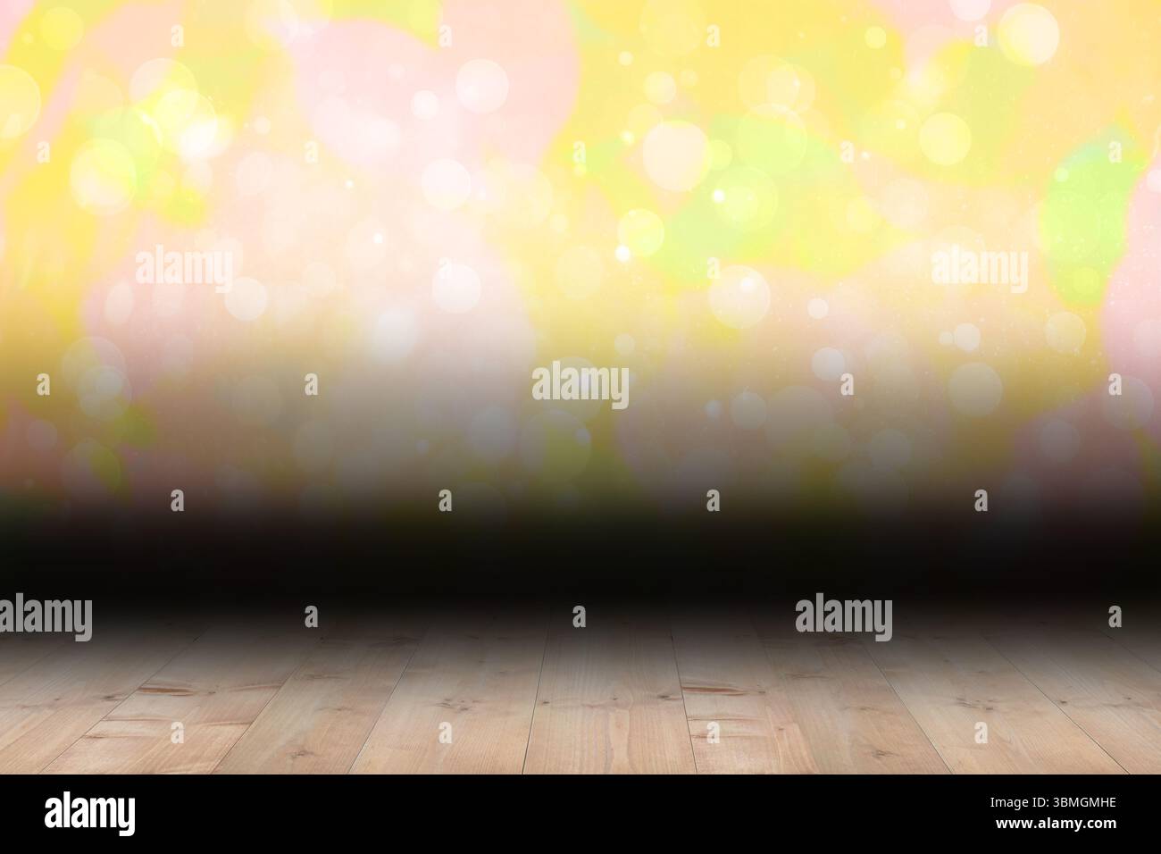 Design lumineux scintillant sur des planches Banque D'Images