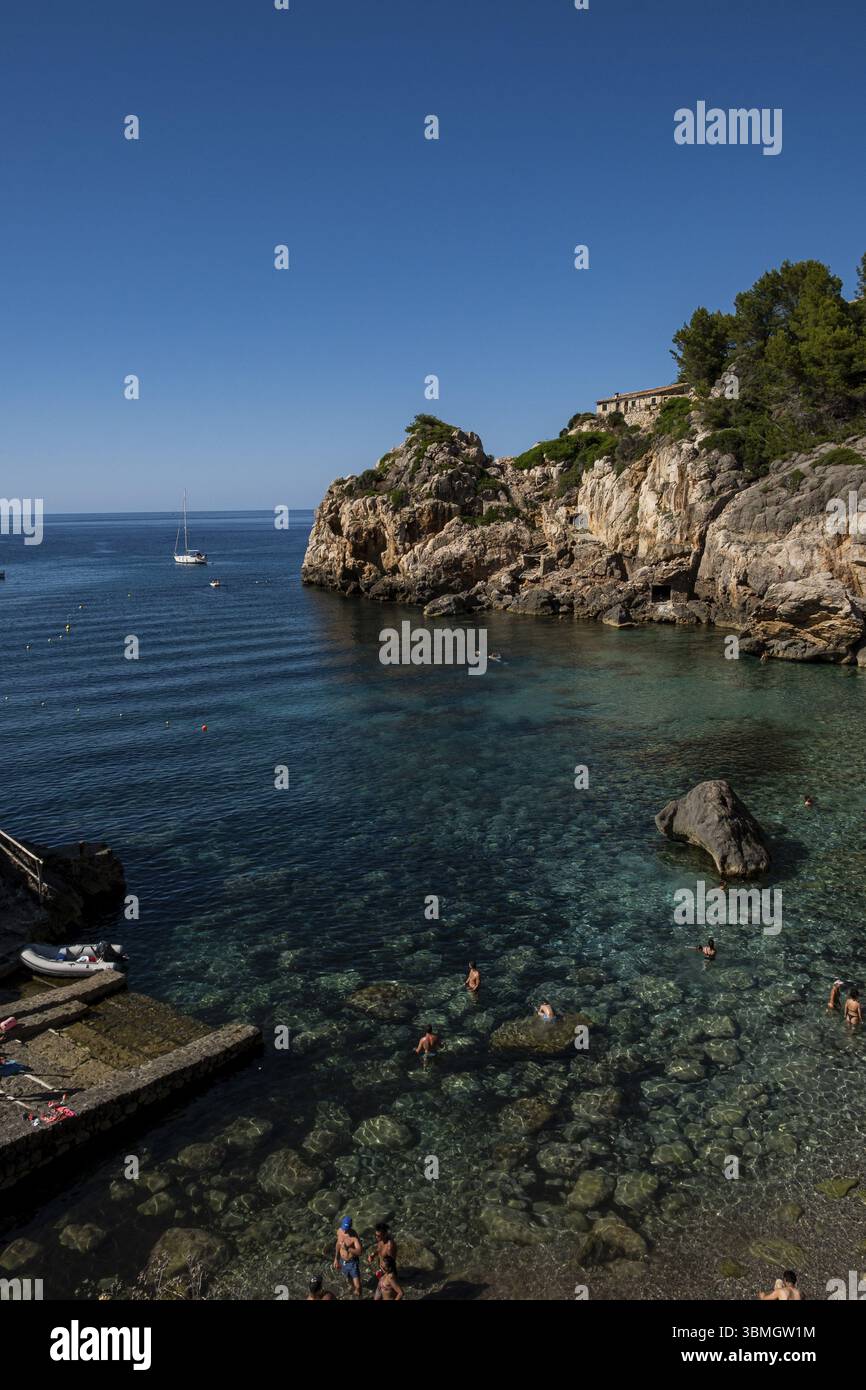 Cala de Deia, Mallorca, Iles Baléares, Espagne, Europe Banque D'Images