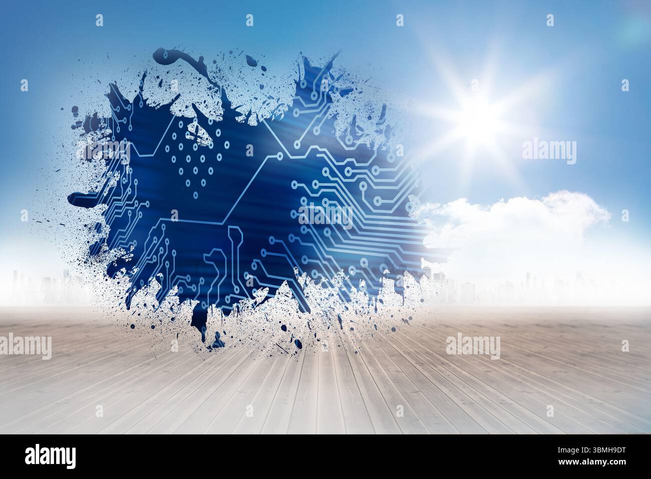 Carte circuit montrant Splash Banque D'Images