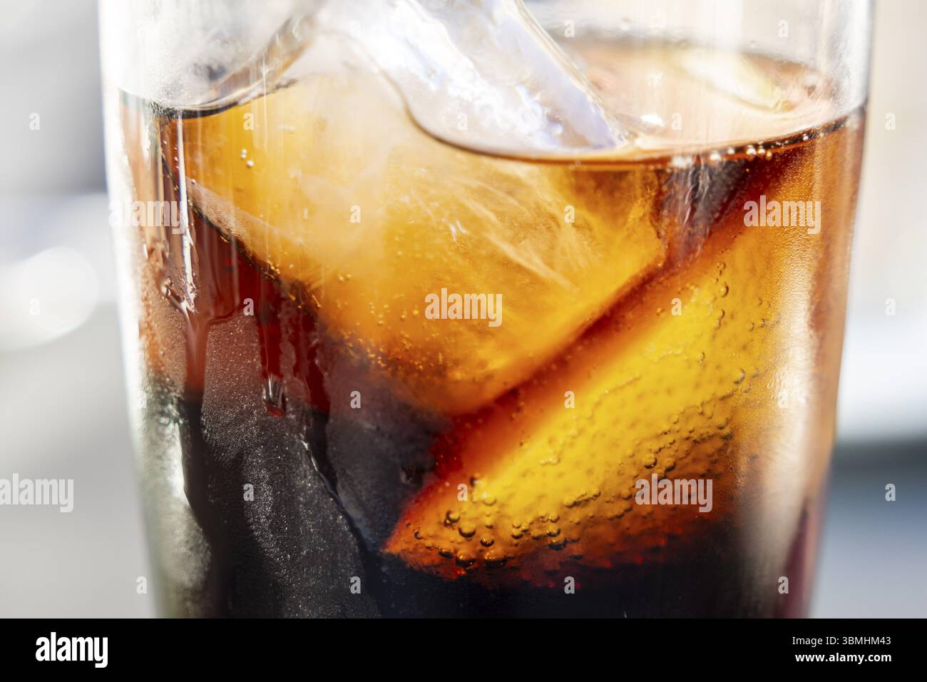Boisson glacée au cola, la Corogne, (Corogne), Galice, espagne Banque D'Images