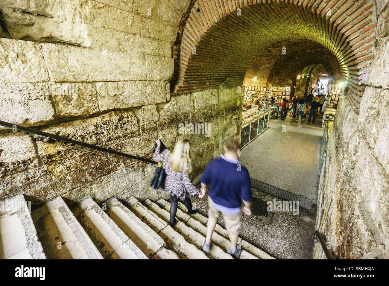 Sous-sol, Palais de Dioclétien, Split, Croatie, Europe Banque D'Images