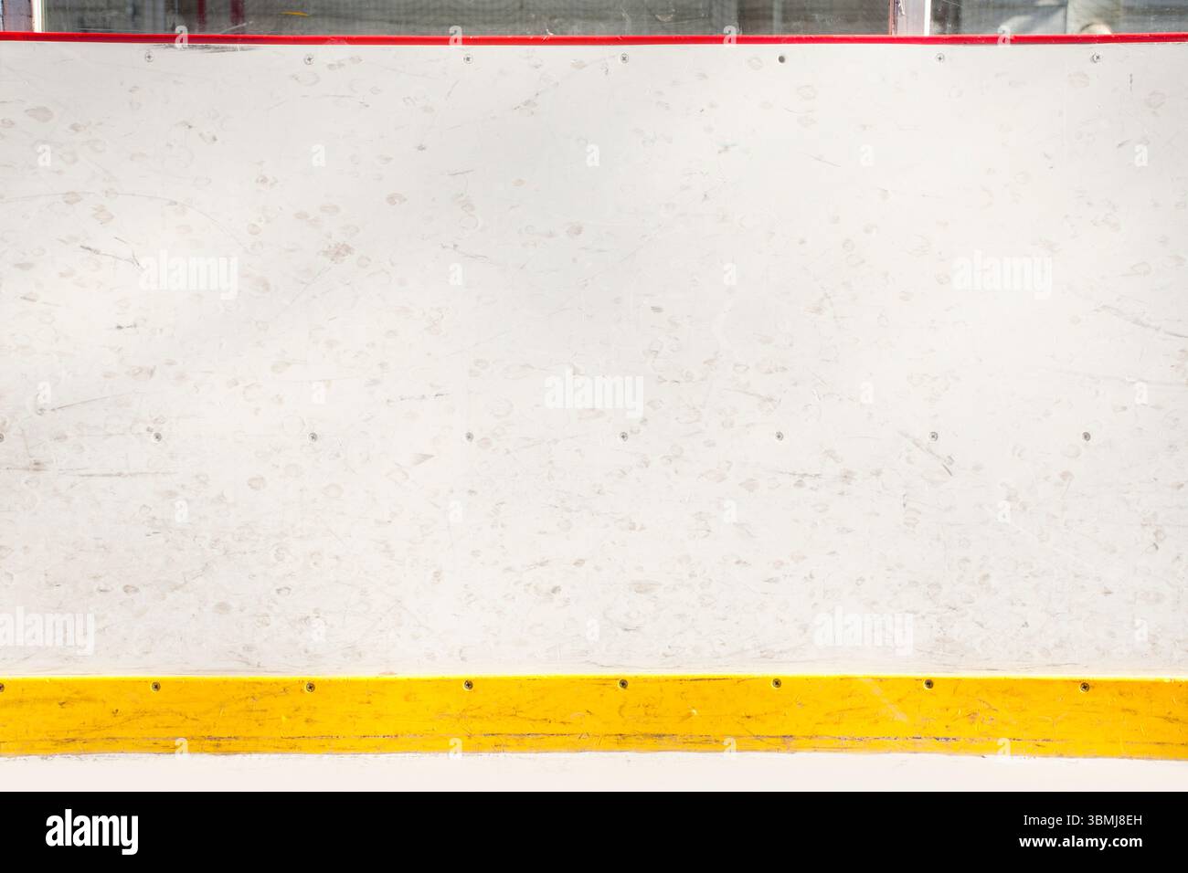 Mur de hockey pour patinoire. Banque D'Images