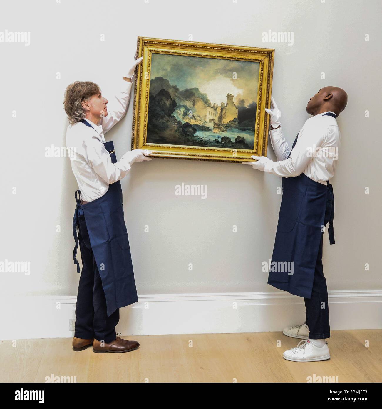 Sothebys Londres, Royaume-Uni. 27 juin 2025. Joseph Mallord William Turner, R.A. The Rising Squall, Hot Wells, from St Vincent's Rock, Bristol est £ 200 000 - 300 000 à vendre aux enchères à The Old Master and 19th Century Paintings Enchère Live Enchère : 2 juillet 2025•19 :00 BST • London.Paul Quezada-Neiman/Alamy Live News Credit : Paul Quezada-Neiman/Alamy Live News Banque D'Images