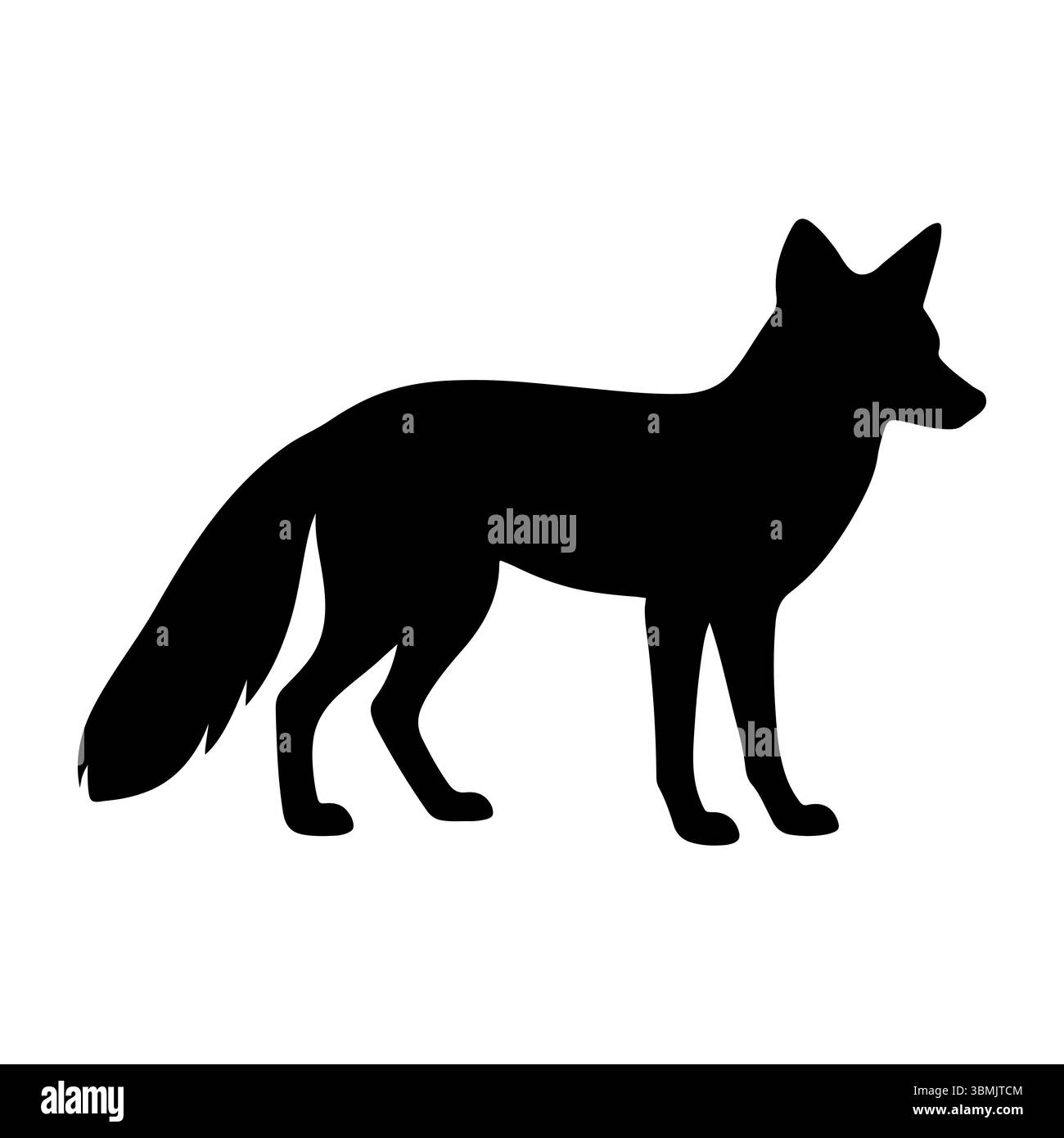 Silhouette de renard debout vue latérale Illustration de Vecteur Silhouette de renard debout vue latérale Illustration de Vecteur