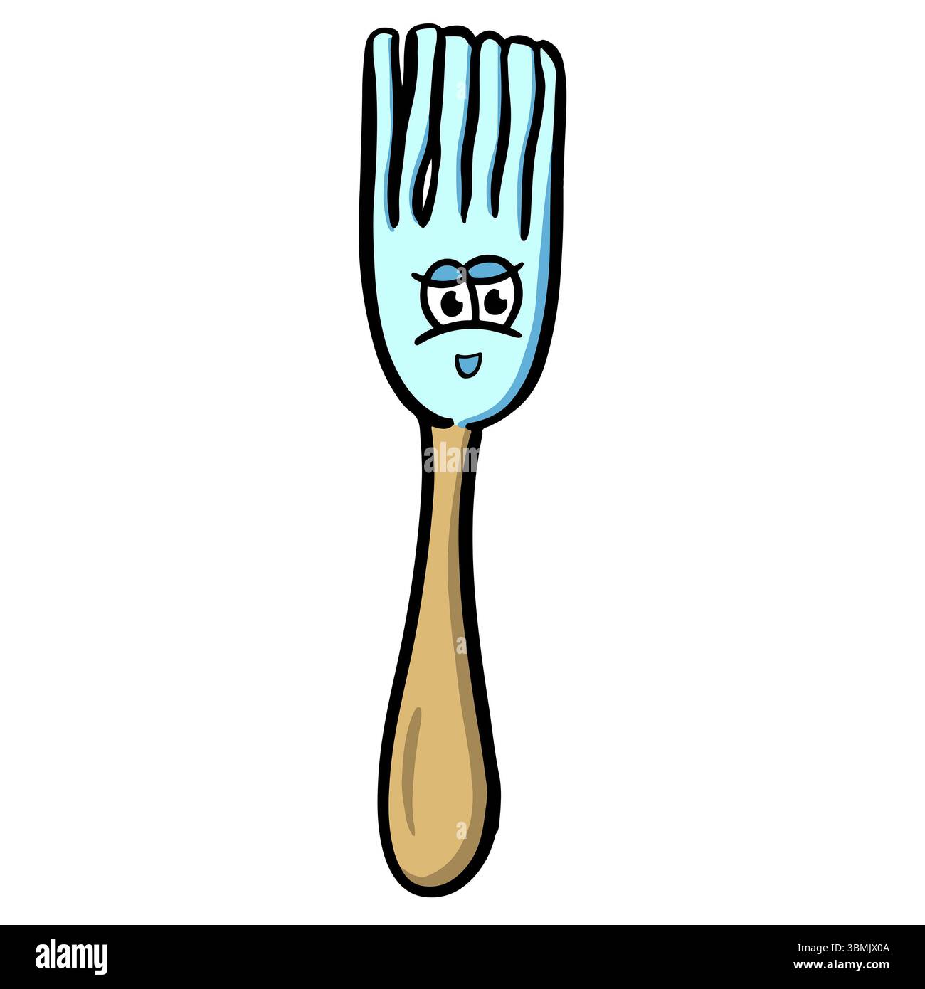 Dessin animé ustensile de cuisine Spatule icône Vector illustration Banque D'Images