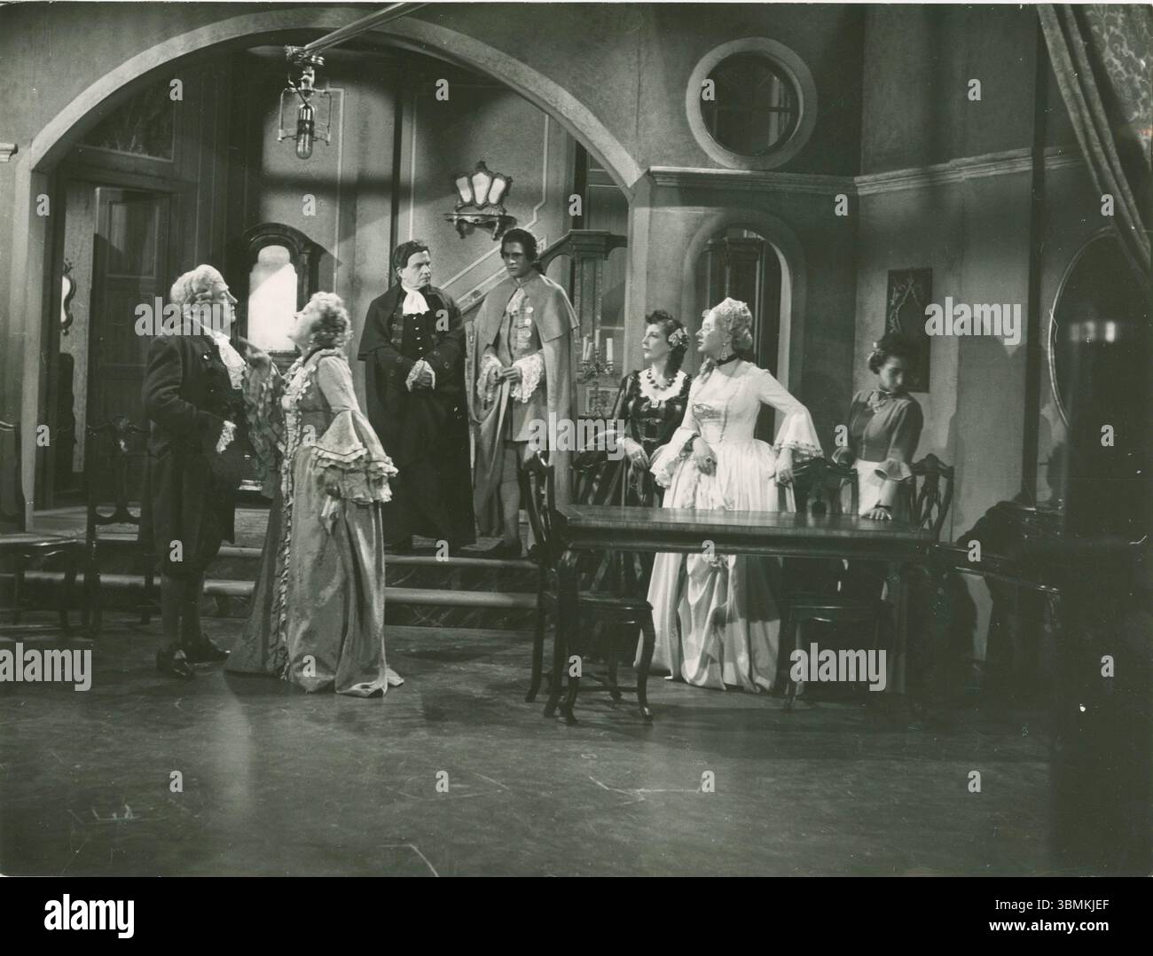 Une scène de la performance de la comédie I Rusteghi de Carlo Goldoni. Banque D'Images Une scène de la performance de la comédie I Rusteghi de Carlo Goldoni. Banque D'Images