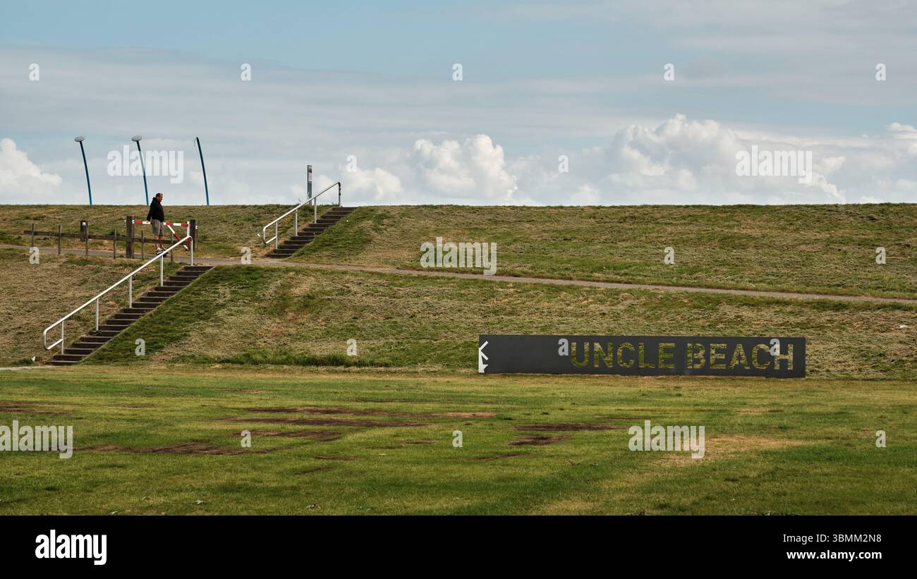 28 mai 2025 – Vlissingen-pays-Bas : monument oncle Beach sur la digue où les forces commando britanniques, hollandaises et françaises ont débarqué en 1944 Banque D'Images