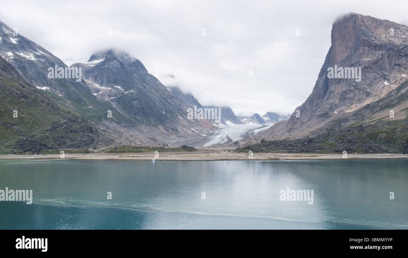 Danemark, Groenland, Prince Christian Sound en été Banque D'Images