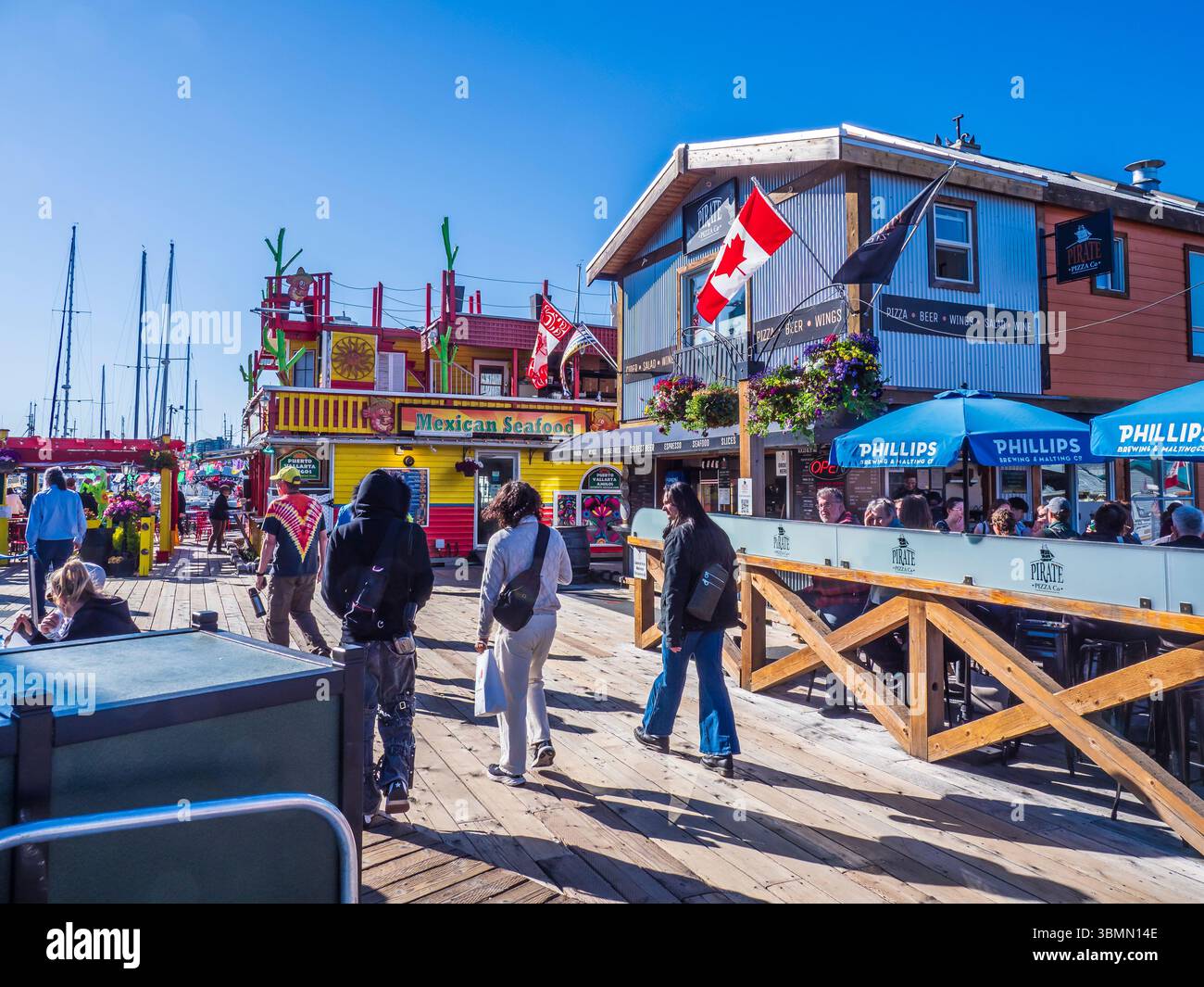Fisherman's Wharf, Victoria, Colombie-Britannique, Canada. Banque D'Images