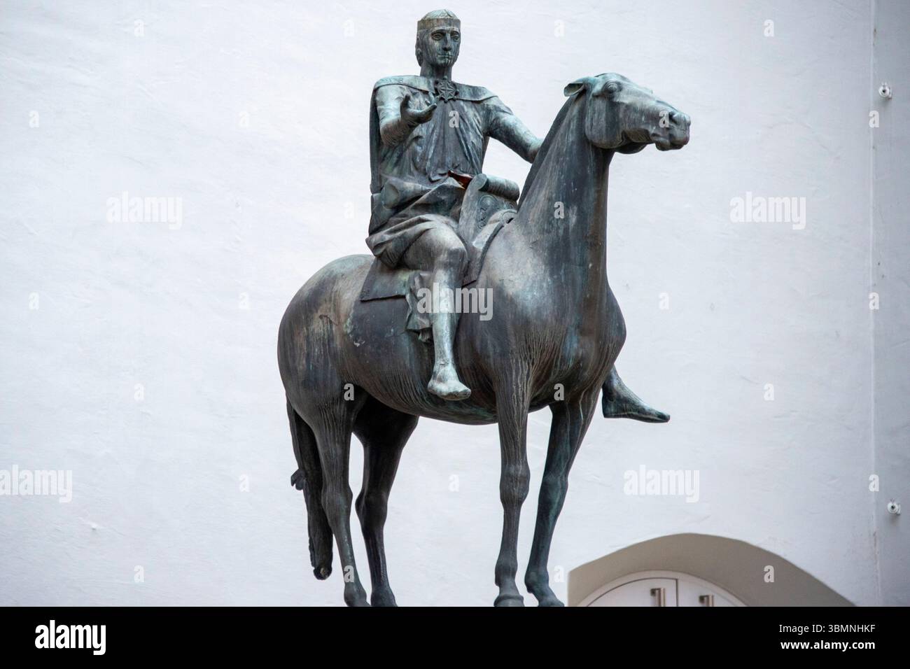 Statue équestre de l'empereur Louis de Bavière Banque D'Images