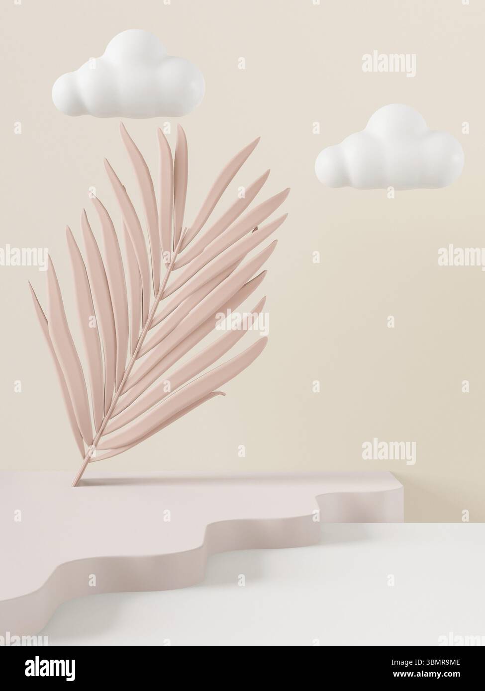 Fond cosmétique pour la présentation du produit. pour illustration de magazine de mode. illustration de rendu 3d. Banque D'Images