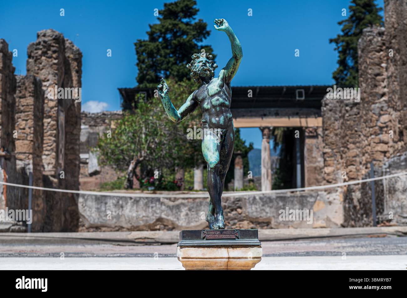 Gros plan sur le robinet, Maison du faucon, Pompéi, Italie Banque D'Images