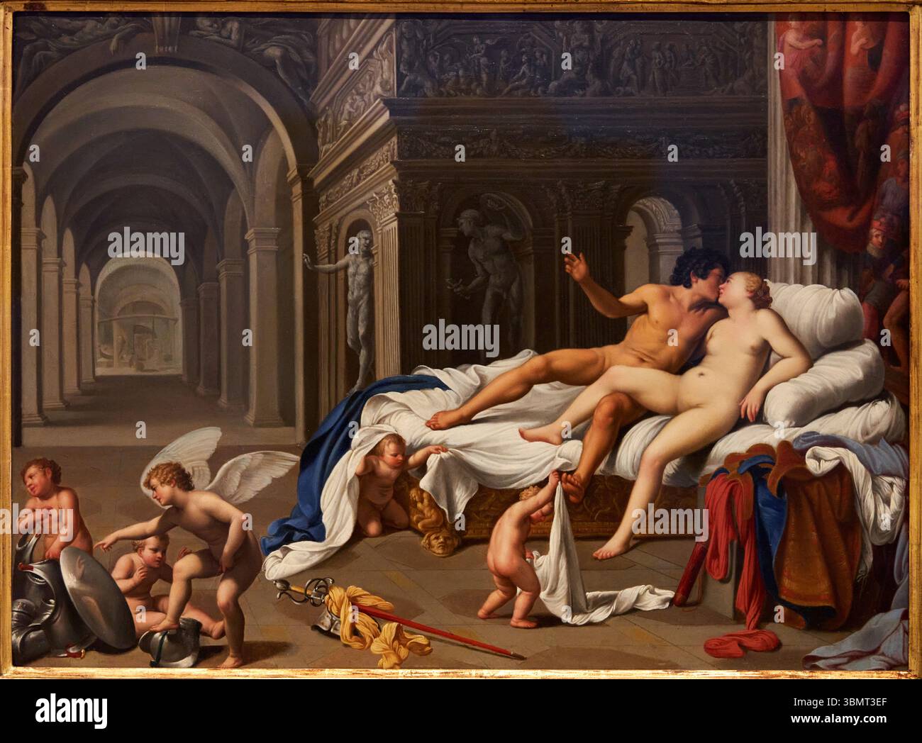 Vénus et mars, 1600, huile sur cuivre, Carlo Saraceni (1579-1620), musée Thyssen Bornemisza, Madrid, Espagne Banque D'Images