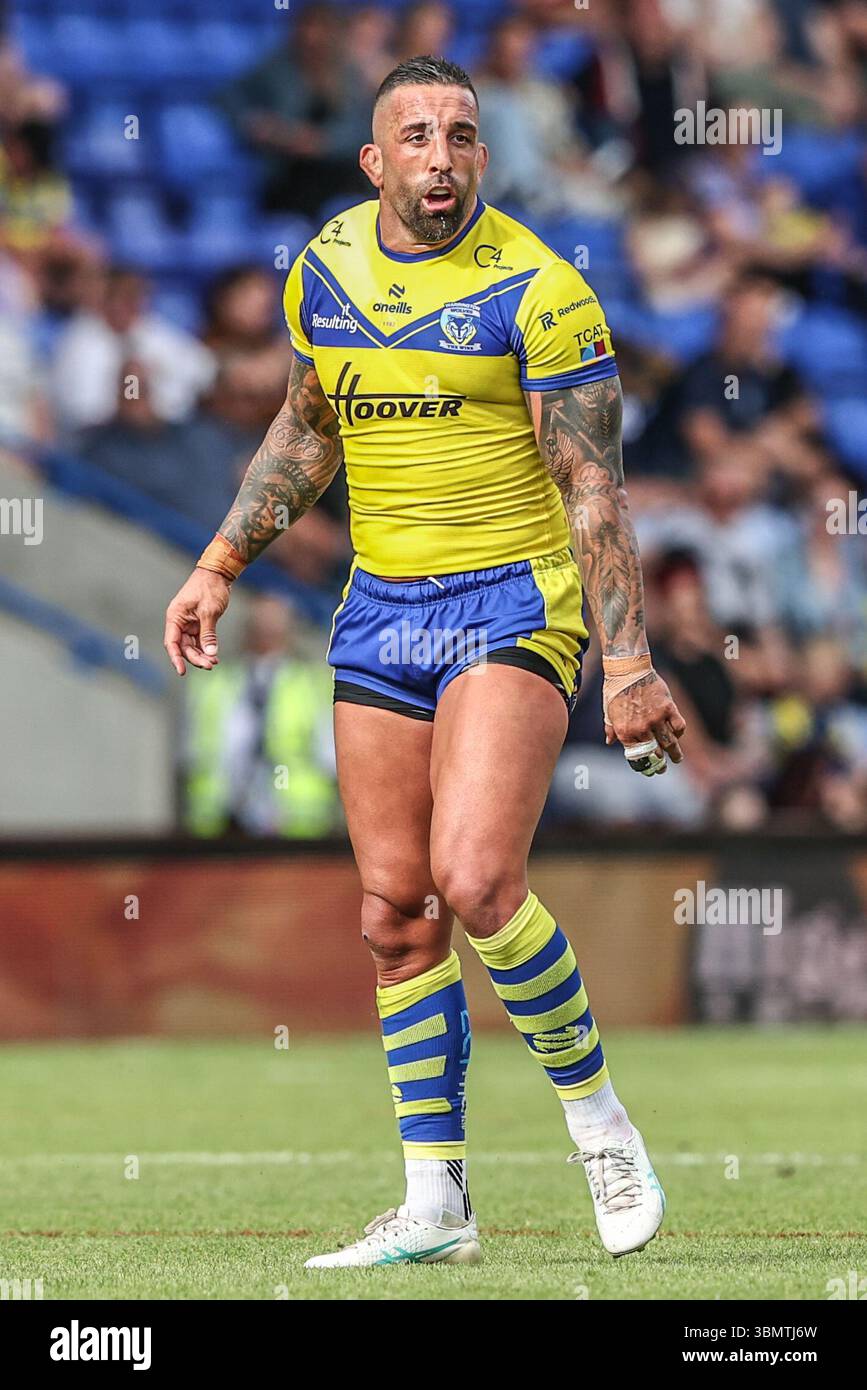 Paul Vaughan de Warrington Wolves lors de la manche 16 de la Betfred Super League match Warrington Wolves vs Hull FC au stade Halliwell Jones, Warrington, Royaume-Uni, le 28 juin 2025 (photo par Alfie Cosgrove/News images) Banque D'Images
