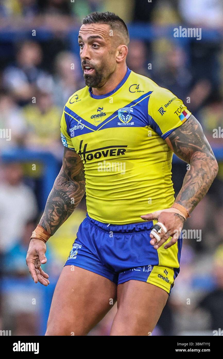 Paul Vaughan de Warrington Wolves lors de la manche 16 de la Betfred Super League match Warrington Wolves vs Hull FC au stade Halliwell Jones, Warrington, Royaume-Uni, le 28 juin 2025 (photo par Alfie Cosgrove/News images) Banque D'Images