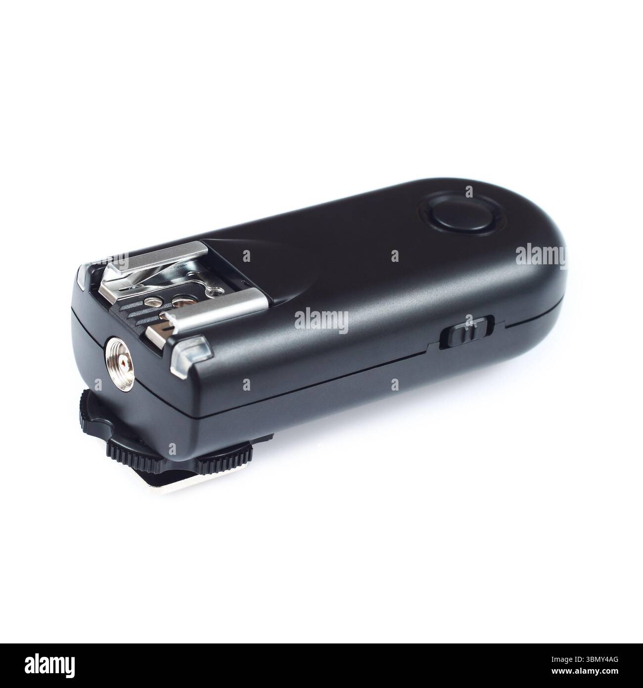 Il s'agit d'un déclencheur de caméra sans fil isolé sur blanc. Banque D'Images
