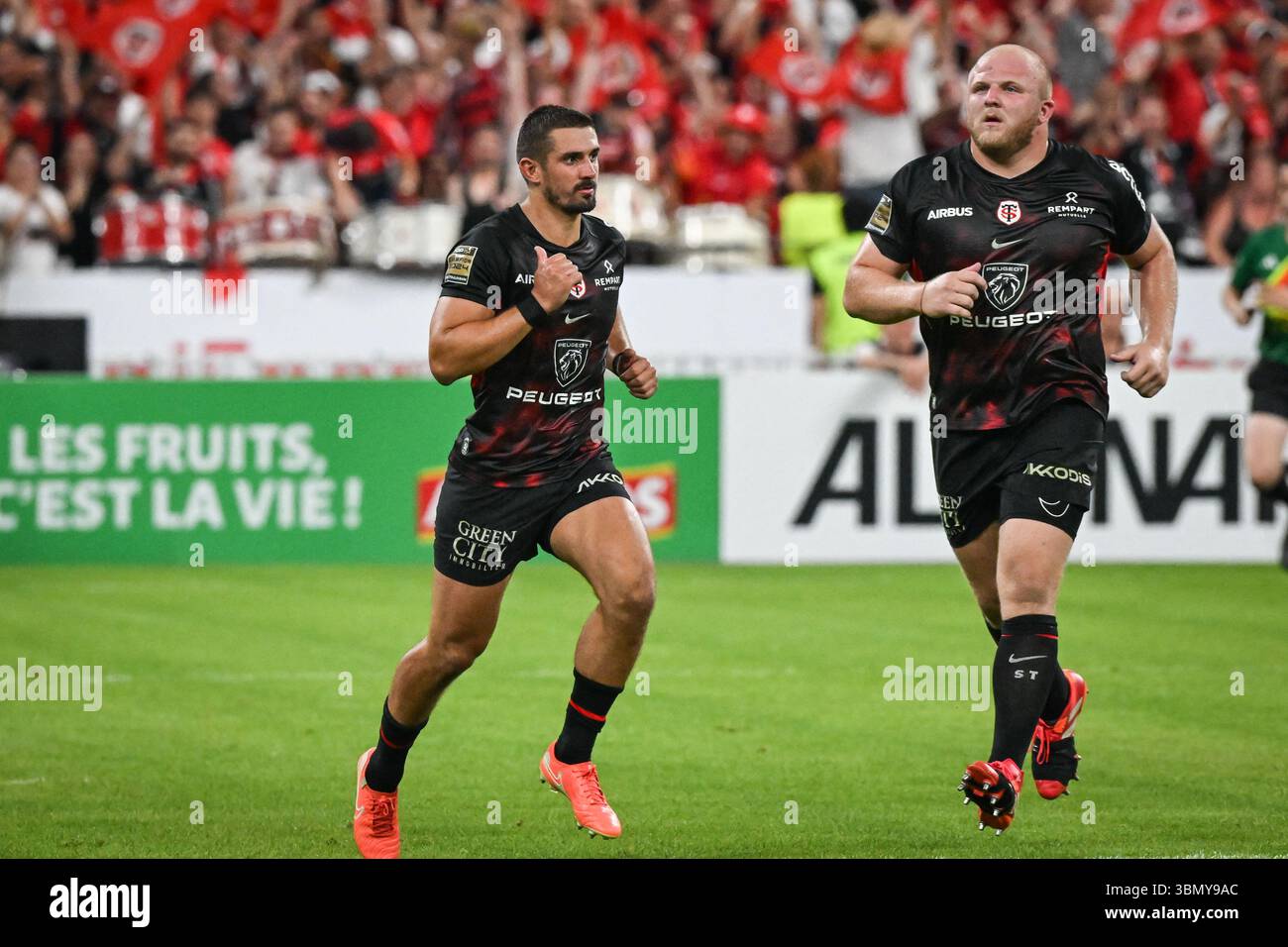 Paris, France. 28 juin 2025. Lors de la finale du Top 14 entre le stade Toulousain et l'UBB Bordeaux au stade de France à Saint-Denis, au nord de Paris, le 28 juin 2024. Photo de Firas Abdullah/ABACAPRESS.COM crédit : Abaca Press/Alamy Live News Banque D'Images