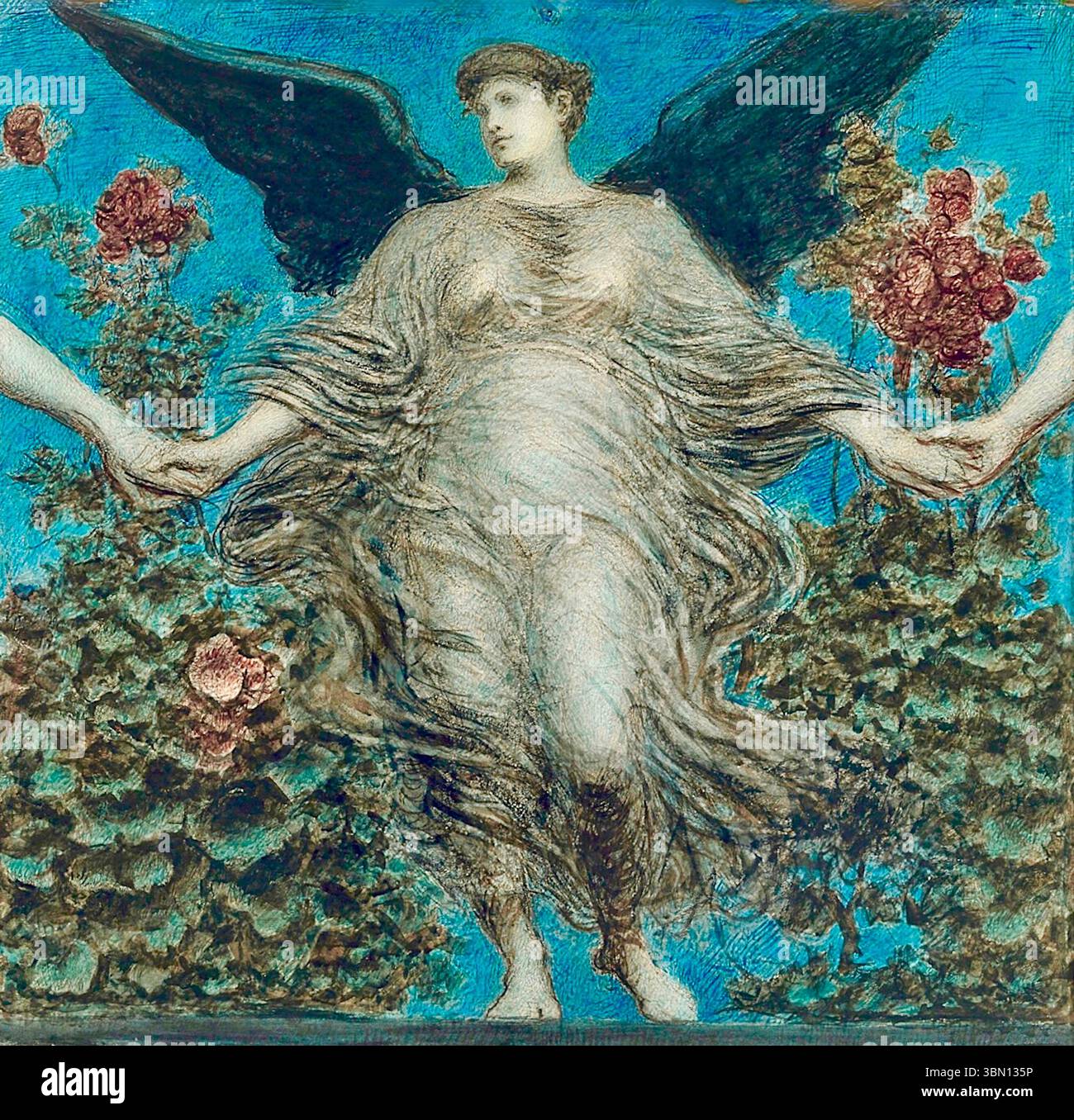 Xavier Mellery - bonheur - le bonheur est entre les souvenirs d'hier et l'espoir de demain Banque D'Images